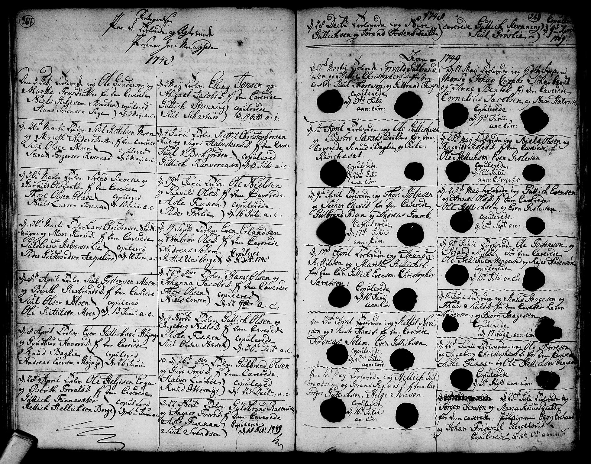 Flesberg kirkebøker, SAKO/A-18/F/Fa/L0003: Parish register (official) no. I 3, 1748-1790, p. 267-268