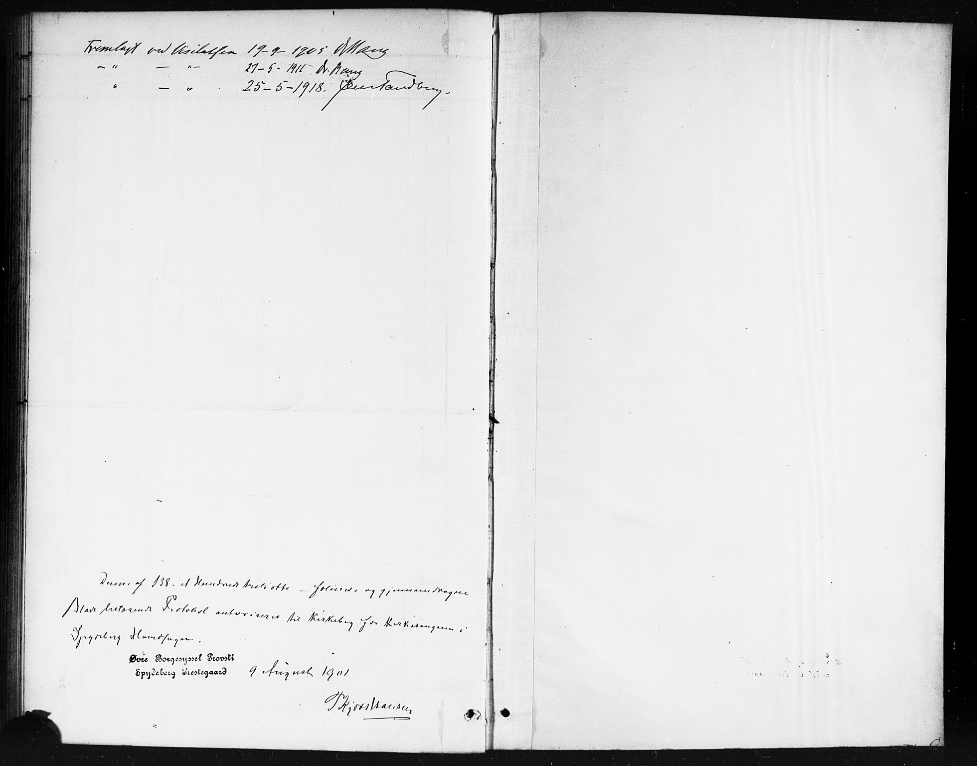 Spydeberg prestekontor Kirkebøker, SAO/A-10924/G/Ga/L0002: Parish register (copy) no. I 2, 1901-1922