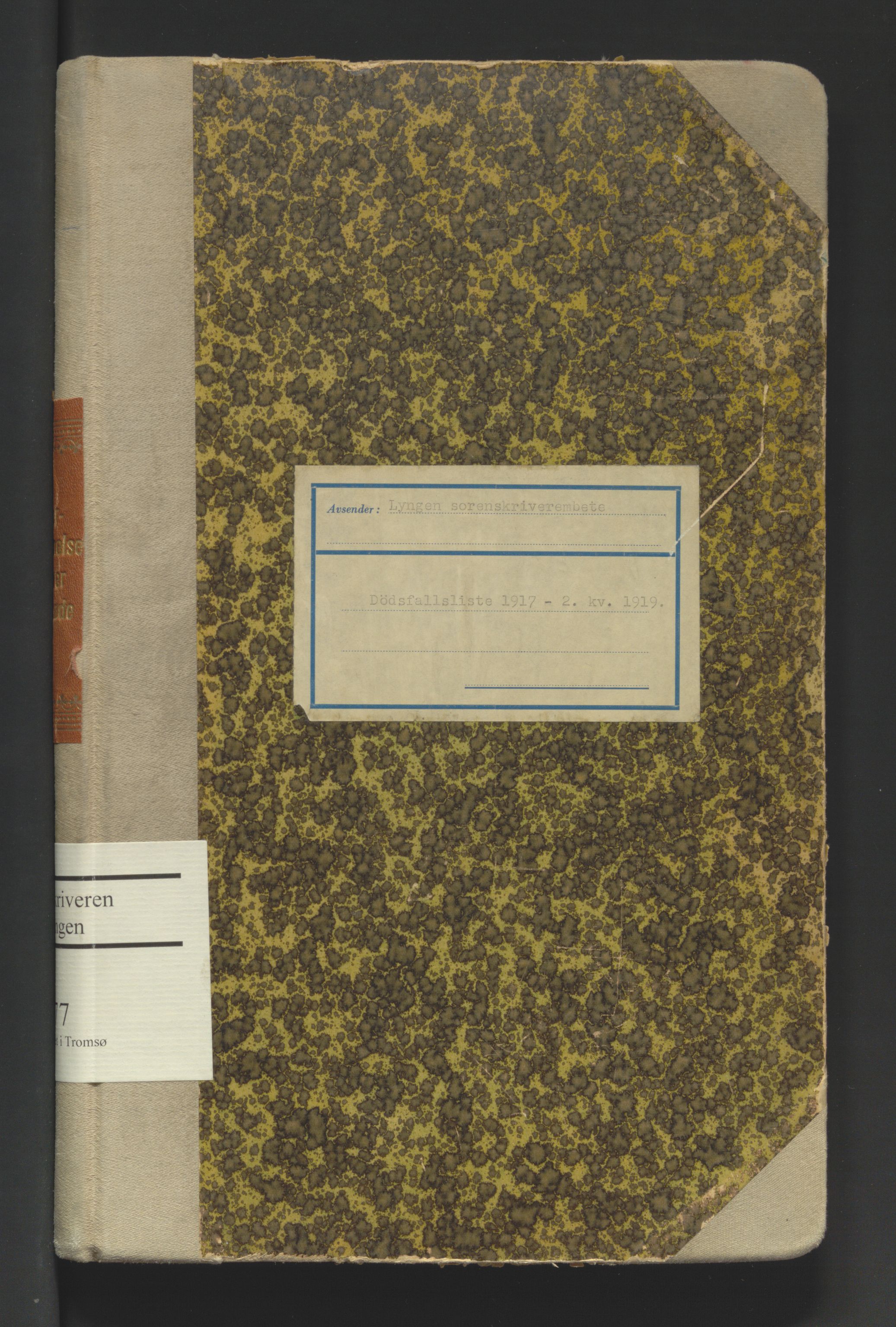 Lyngen sorenskriveri, SATØ/SATØ-0052/1/I/Ia/L0577: Dødsfallsprotokoll, 1917-1919