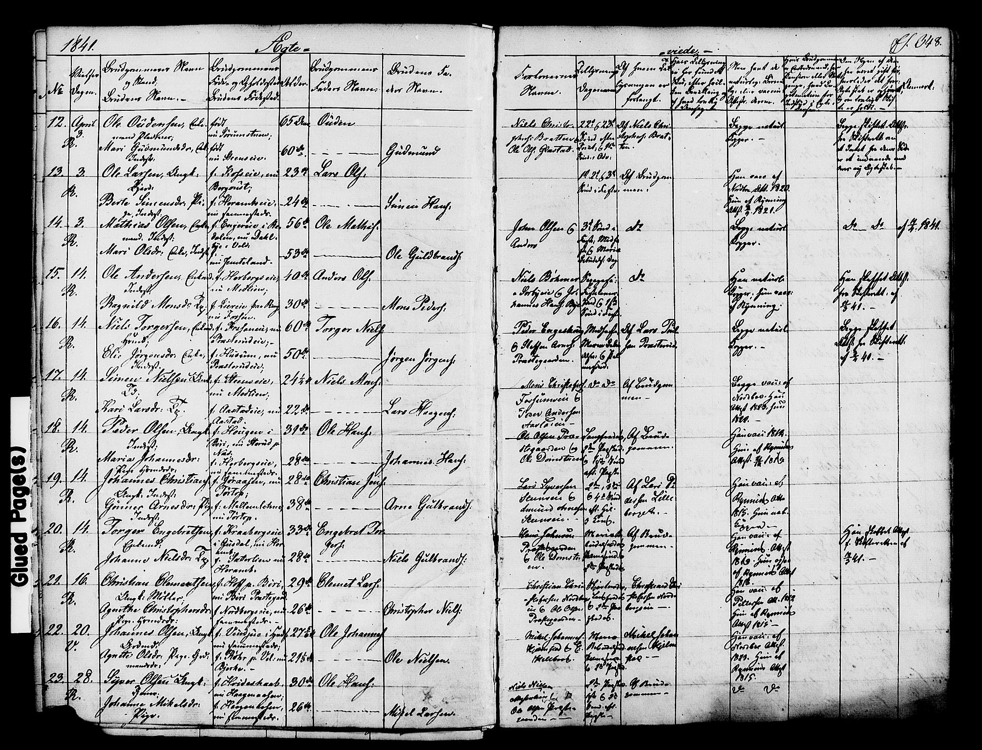 Ringsaker prestekontor, AV/SAH-PREST-014/K/Ka/L0008: Parish register (official) no. 8, 1837-1850, p. 348