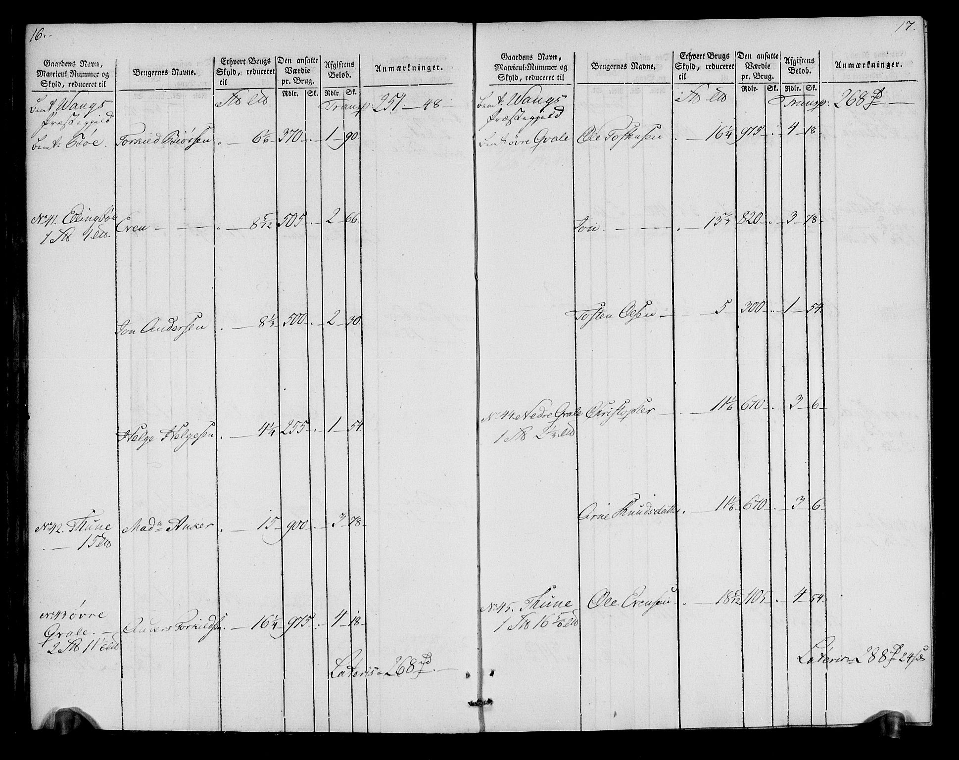 Rentekammeret inntil 1814, Realistisk ordnet avdeling, AV/RA-EA-4070/N/Ne/Nea/L0043: Valdres fogderi. Oppebørselsregister, 1803-1804, p. 11