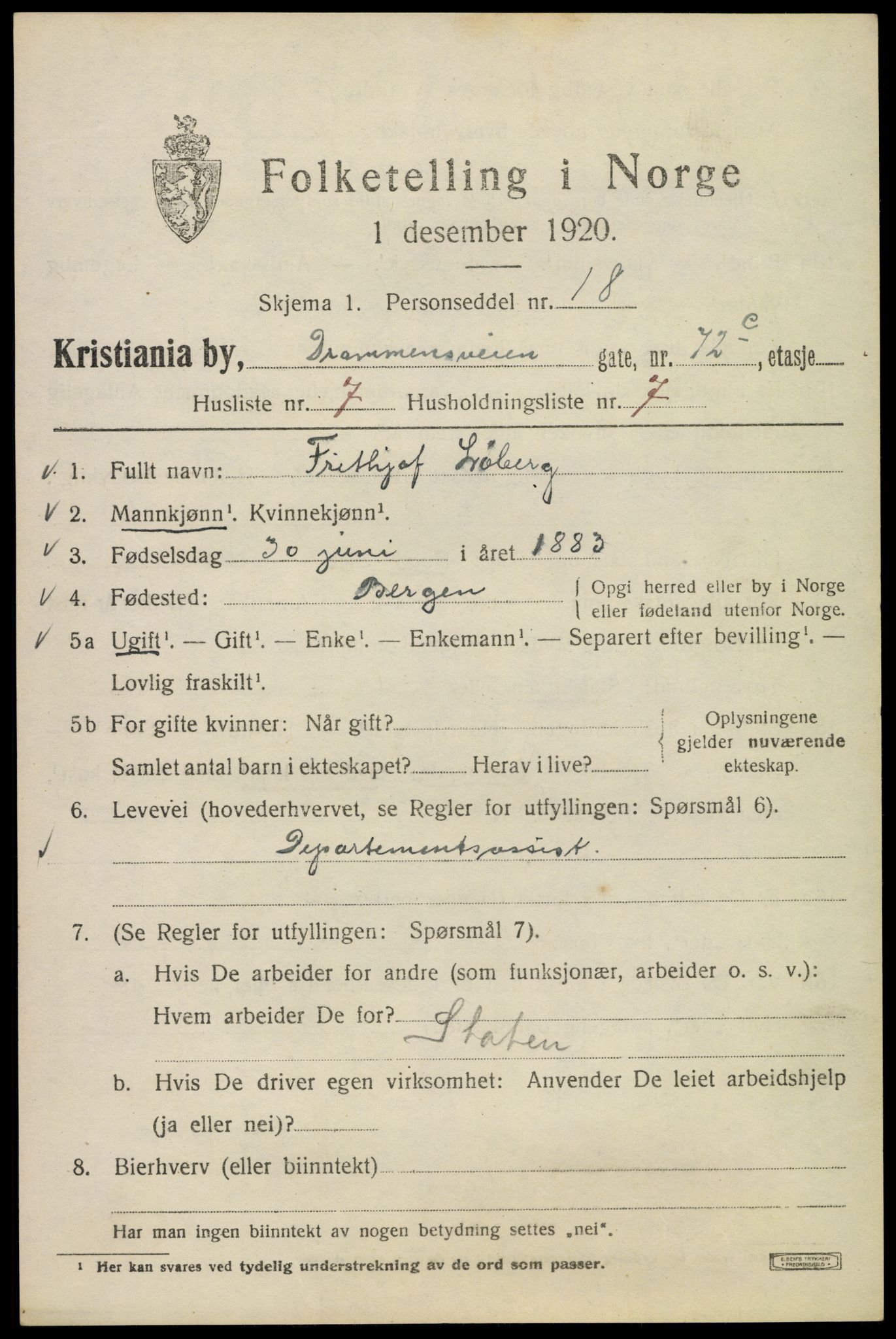 SAO, 1920 census for Kristiania, 1920, p. 202415
