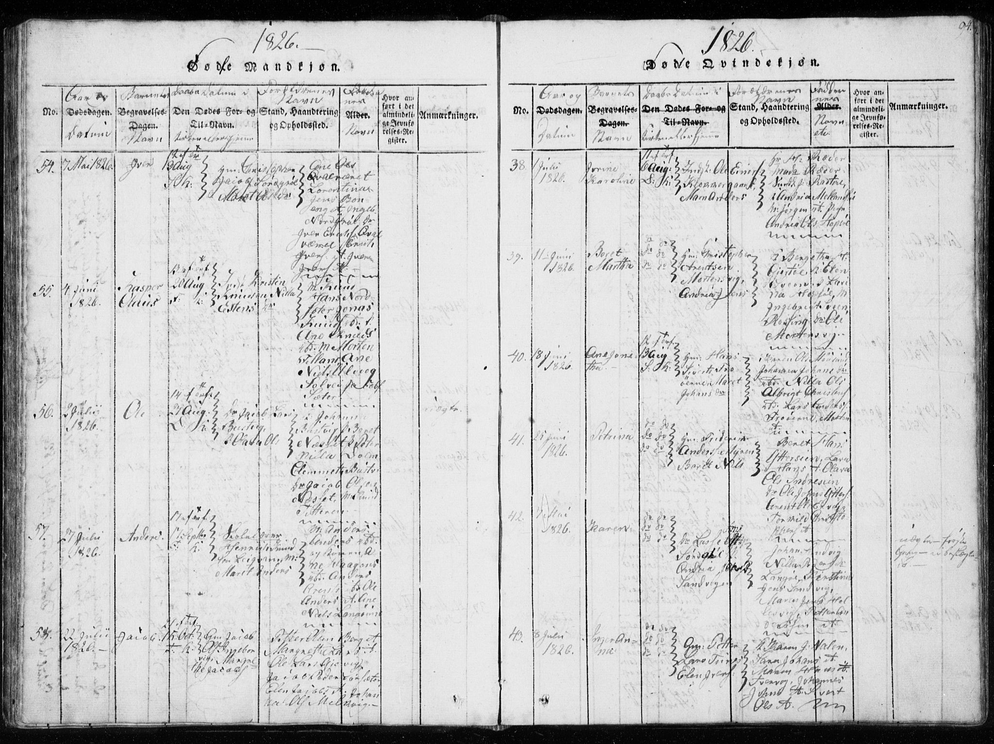 Ministerialprotokoller, klokkerbøker og fødselsregistre - Sør-Trøndelag, AV/SAT-A-1456/634/L0527: Parish register (official) no. 634A03, 1818-1826, p. 94