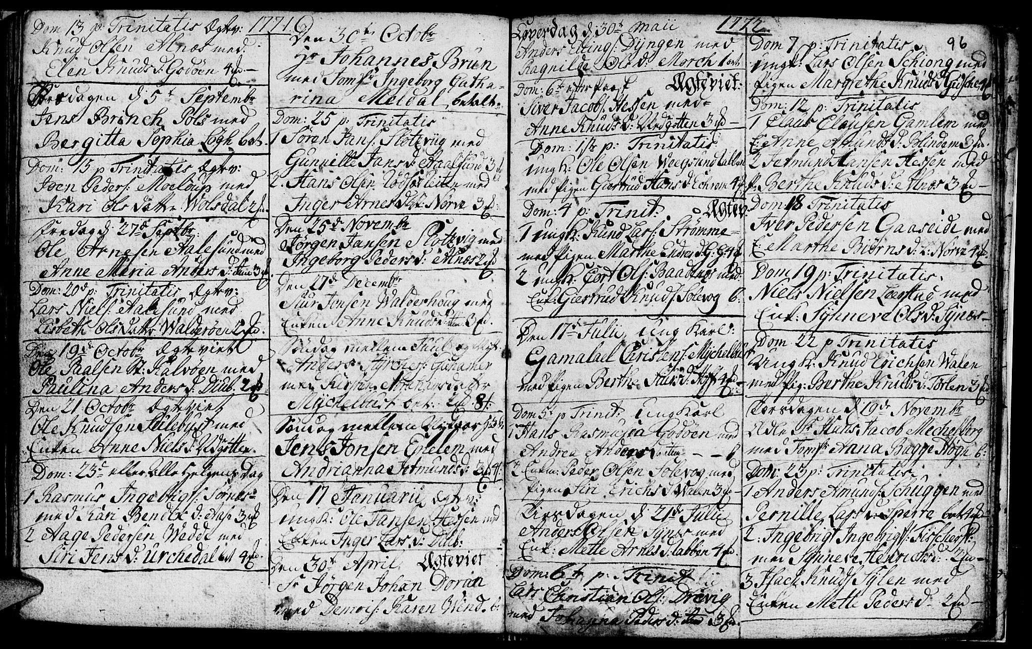 Ministerialprotokoller, klokkerbøker og fødselsregistre - Møre og Romsdal, SAT/A-1454/528/L0420: Parish register (copy) no. 528C01, 1764-1784, p. 96