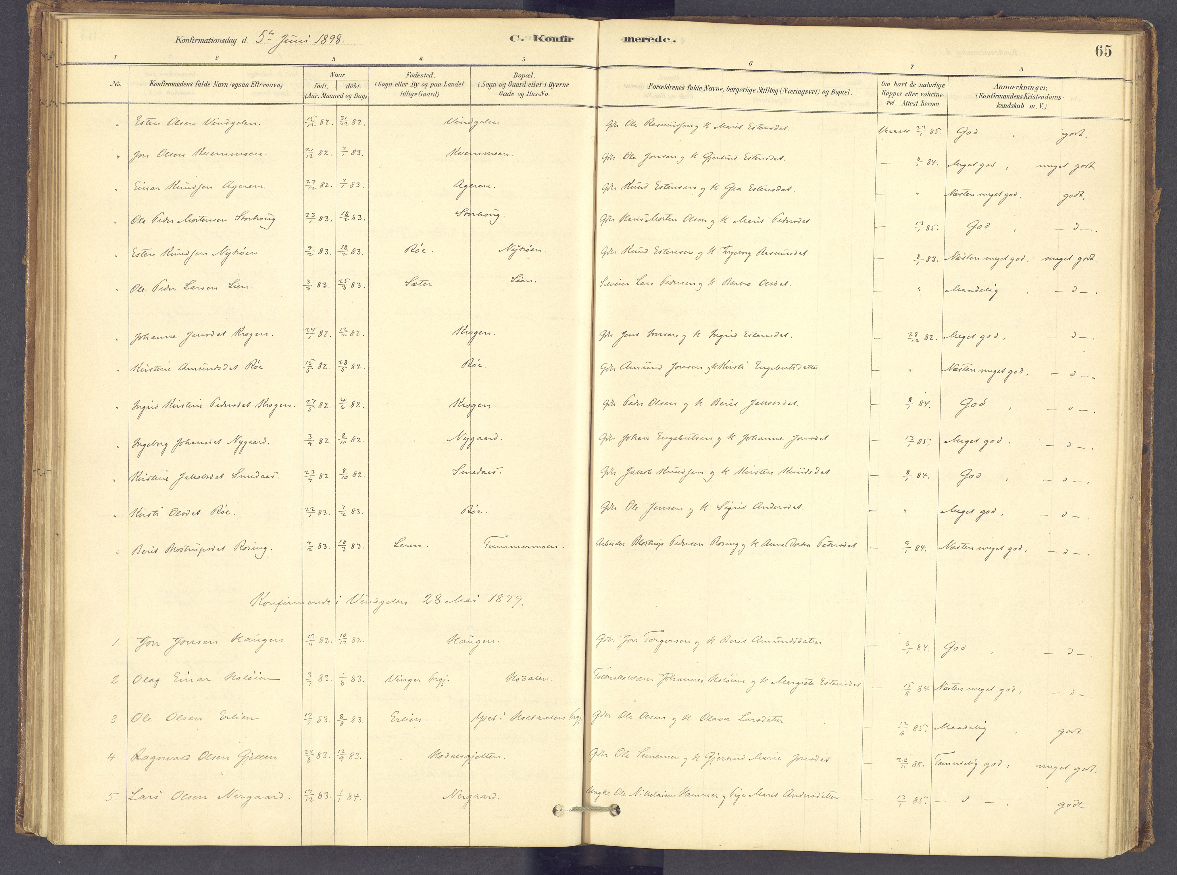 Tolga prestekontor, SAH/PREST-062/K/L0012: Parish register (official) no. 12, 1877-1925, p. 65
