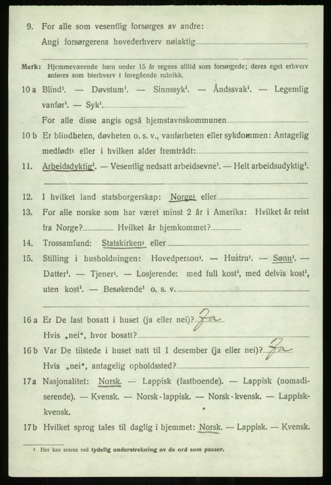 SATØ, 1920 census for Bardu, 1920, p. 2362