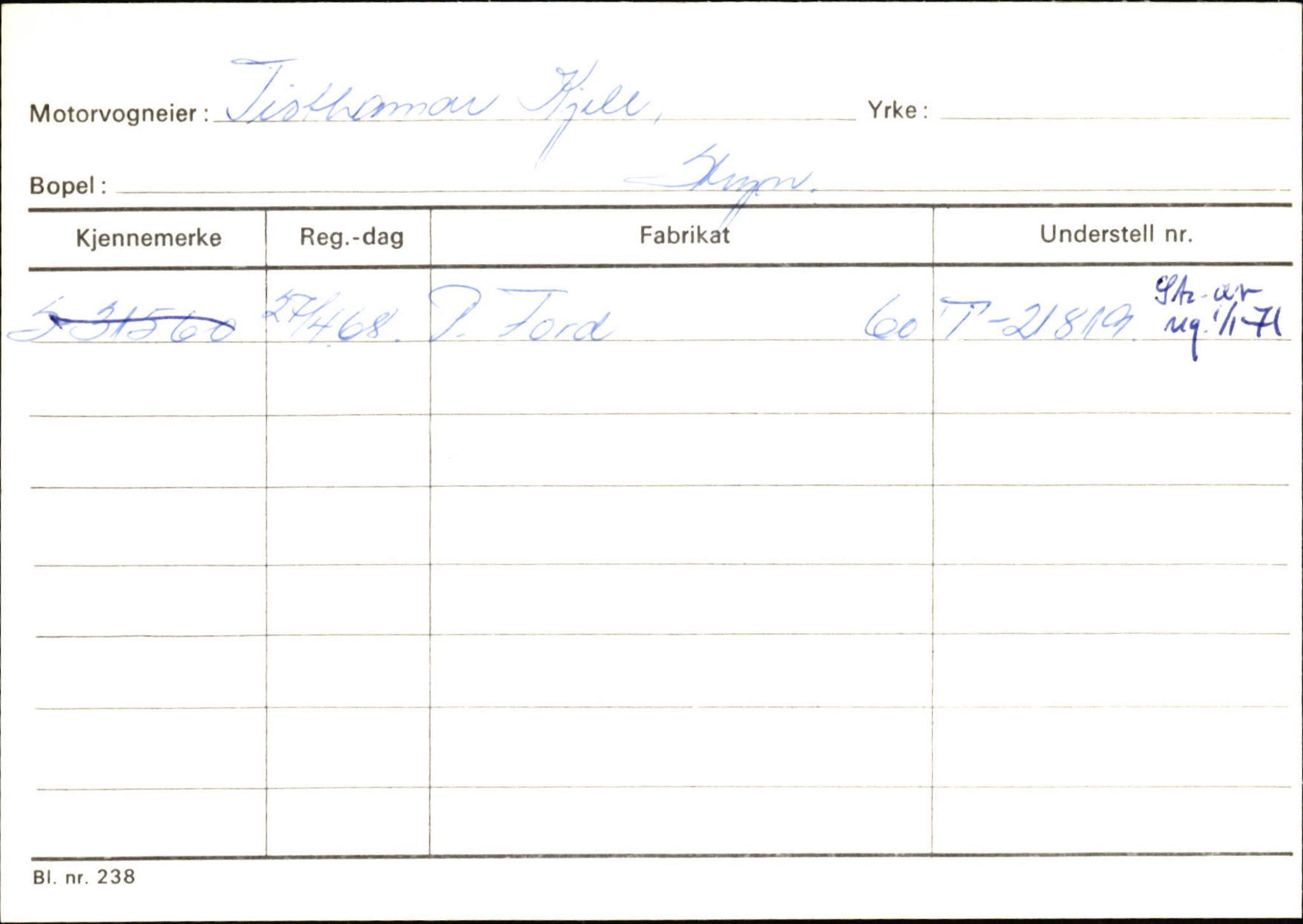 Statens vegvesen, Sogn og Fjordane vegkontor, AV/SAB-A-5301/4/F/L0131: Eigarregister Høyanger P-Å. Stryn S-Å, 1945-1975, p. 1942