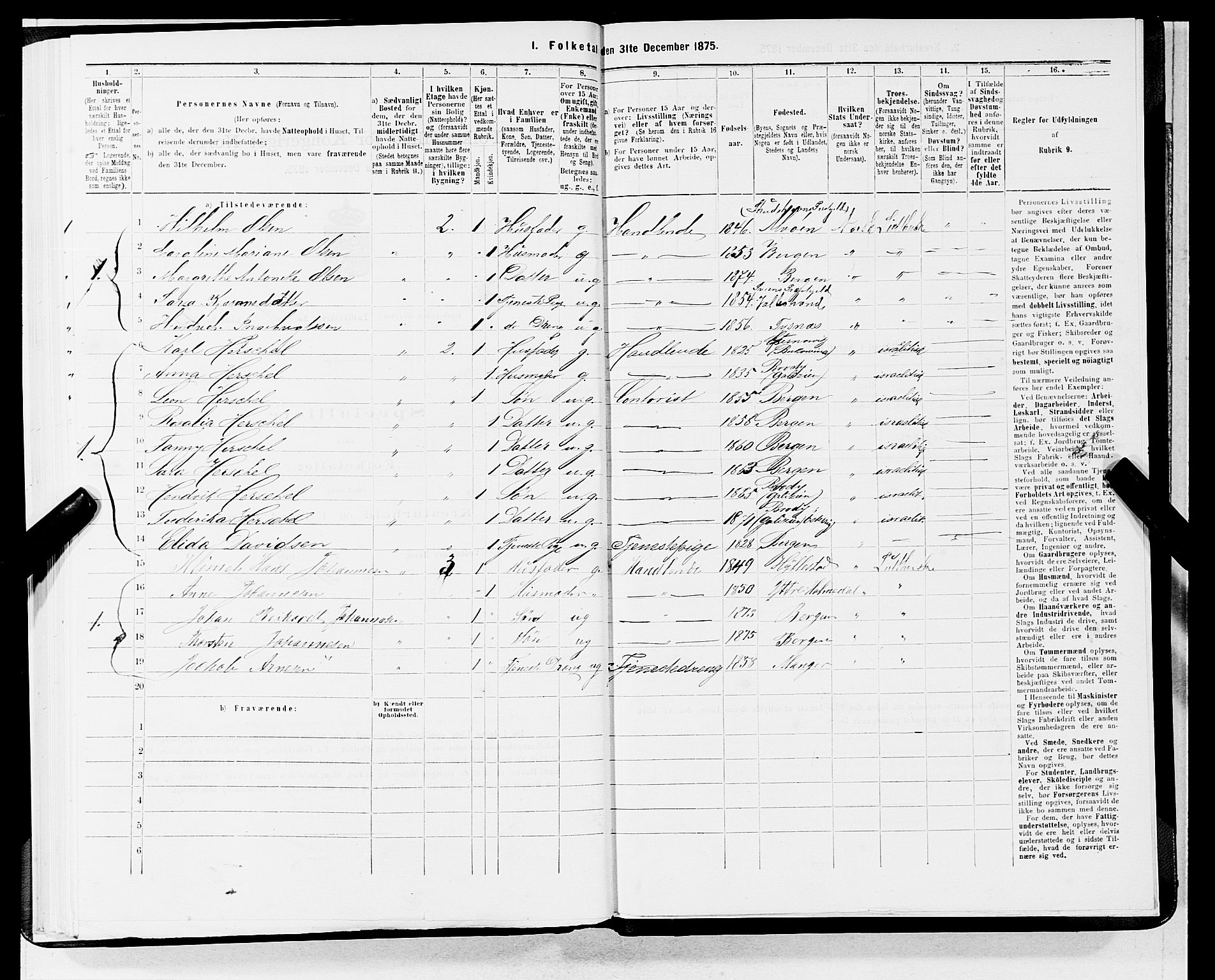 SAB, 1875 census for 1301 Bergen, 1875, p. 799