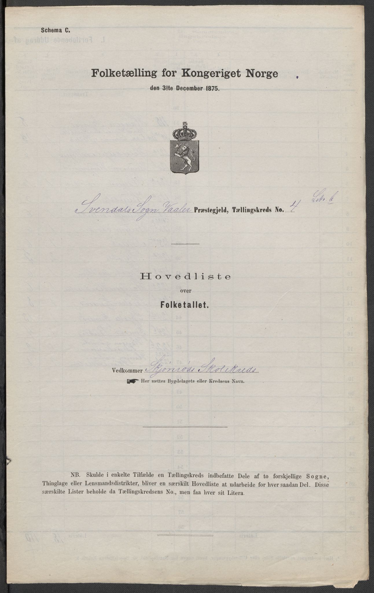 RA, 1875 census for 0137P Våler, 1875, p. 13