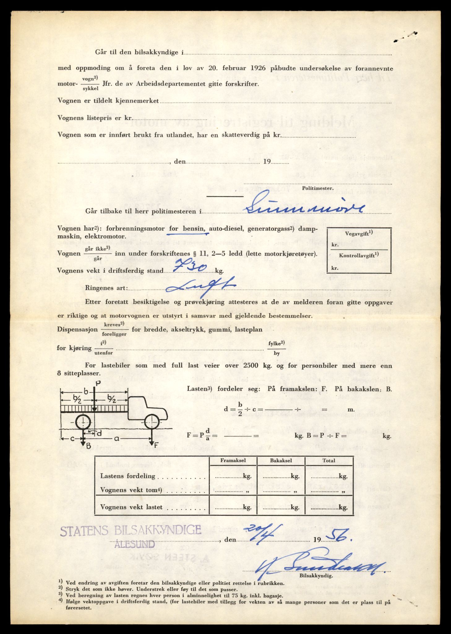 Møre og Romsdal vegkontor - Ålesund trafikkstasjon, AV/SAT-A-4099/F/Fe/L0004: Registreringskort for kjøretøy T 341 - T 442, 1927-1998, p. 576