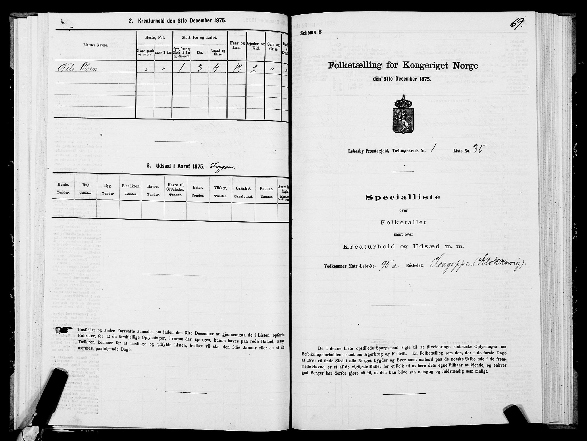 SATØ, 1875 census for 2022P Lebesby, 1875, p. 1069