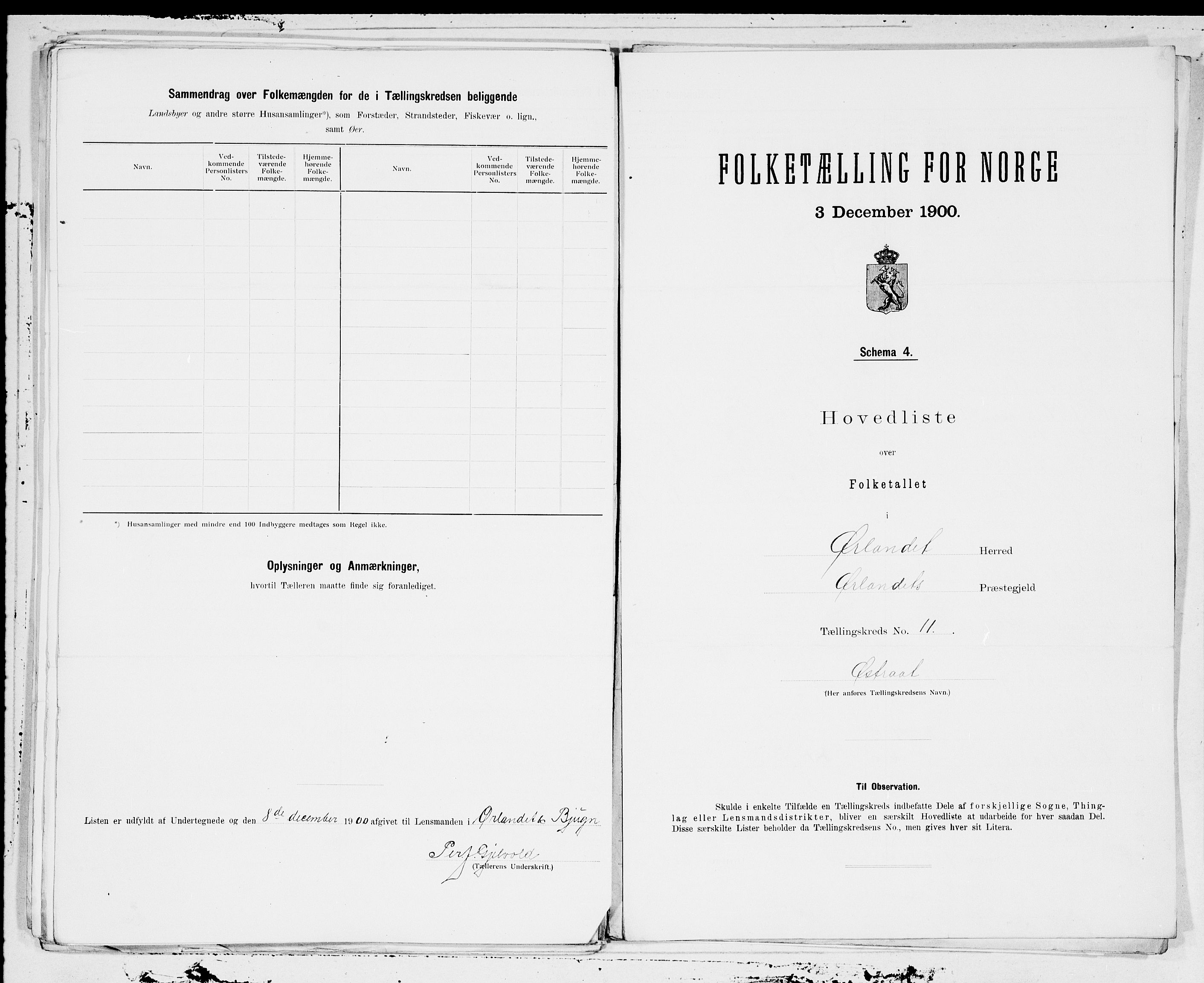 SAT, 1900 census for Ørland, 1900, p. 24