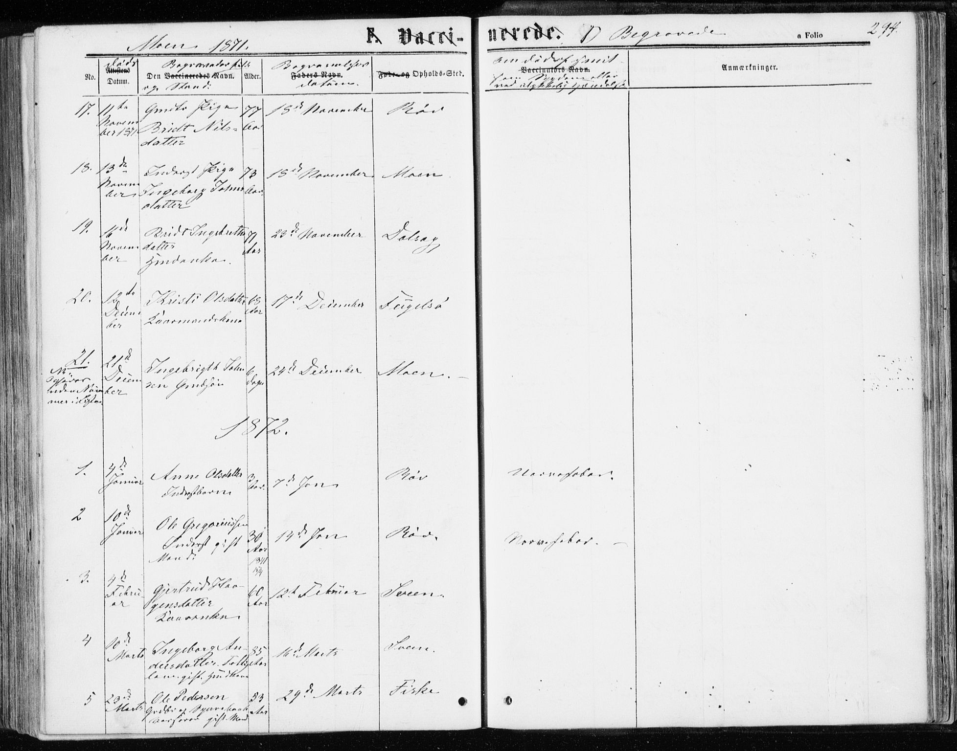 Ministerialprotokoller, klokkerbøker og fødselsregistre - Møre og Romsdal, SAT/A-1454/595/L1045: Parish register (official) no. 595A07, 1863-1873, p. 294