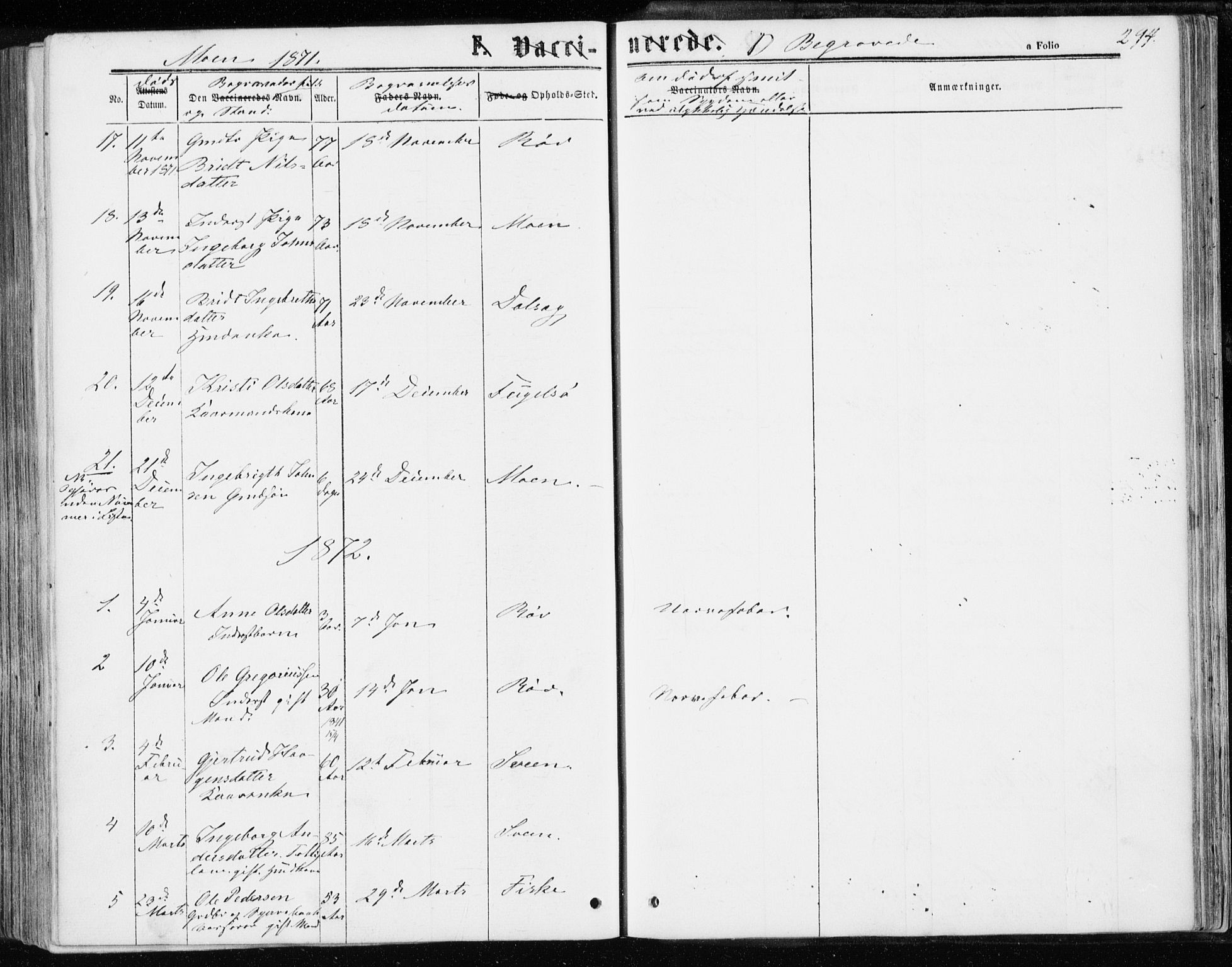 Ministerialprotokoller, klokkerbøker og fødselsregistre - Møre og Romsdal, AV/SAT-A-1454/595/L1045: Parish register (official) no. 595A07, 1863-1873, p. 294