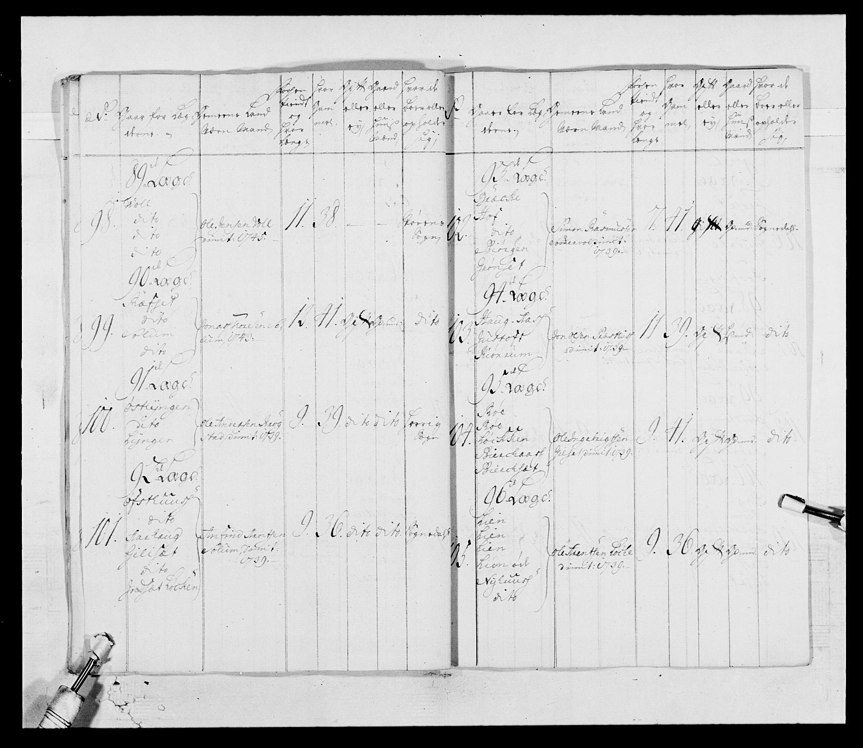 Kommanderende general (KG I) med Det norske krigsdirektorium, AV/RA-EA-5419/E/Ea/L0514: 3. Trondheimske regiment, 1737-1749, p. 250