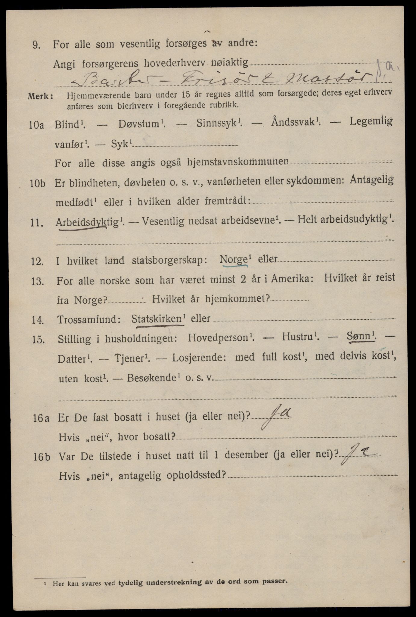 SAST, 1920 census for Stavanger, 1920, p. 106805