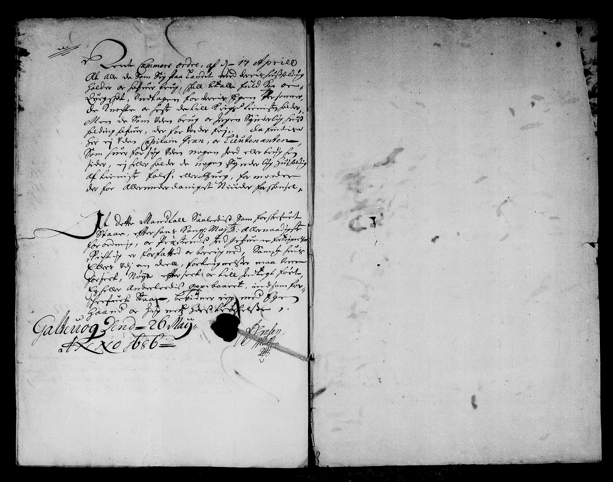 Rentekammeret inntil 1814, Reviderte regnskaper, Stiftamtstueregnskaper, Bergen stiftamt, AV/RA-EA-6043/R/Rc/L0079: Bergen stiftamt, 1685-1686