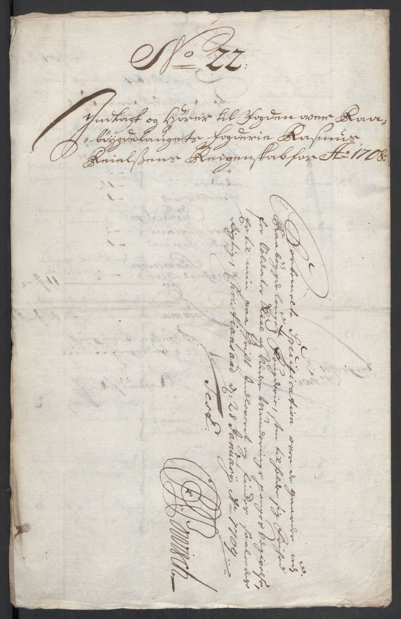 Rentekammeret inntil 1814, Reviderte regnskaper, Fogderegnskap, RA/EA-4092/R40/L2448: Fogderegnskap Råbyggelag, 1706-1708, p. 396