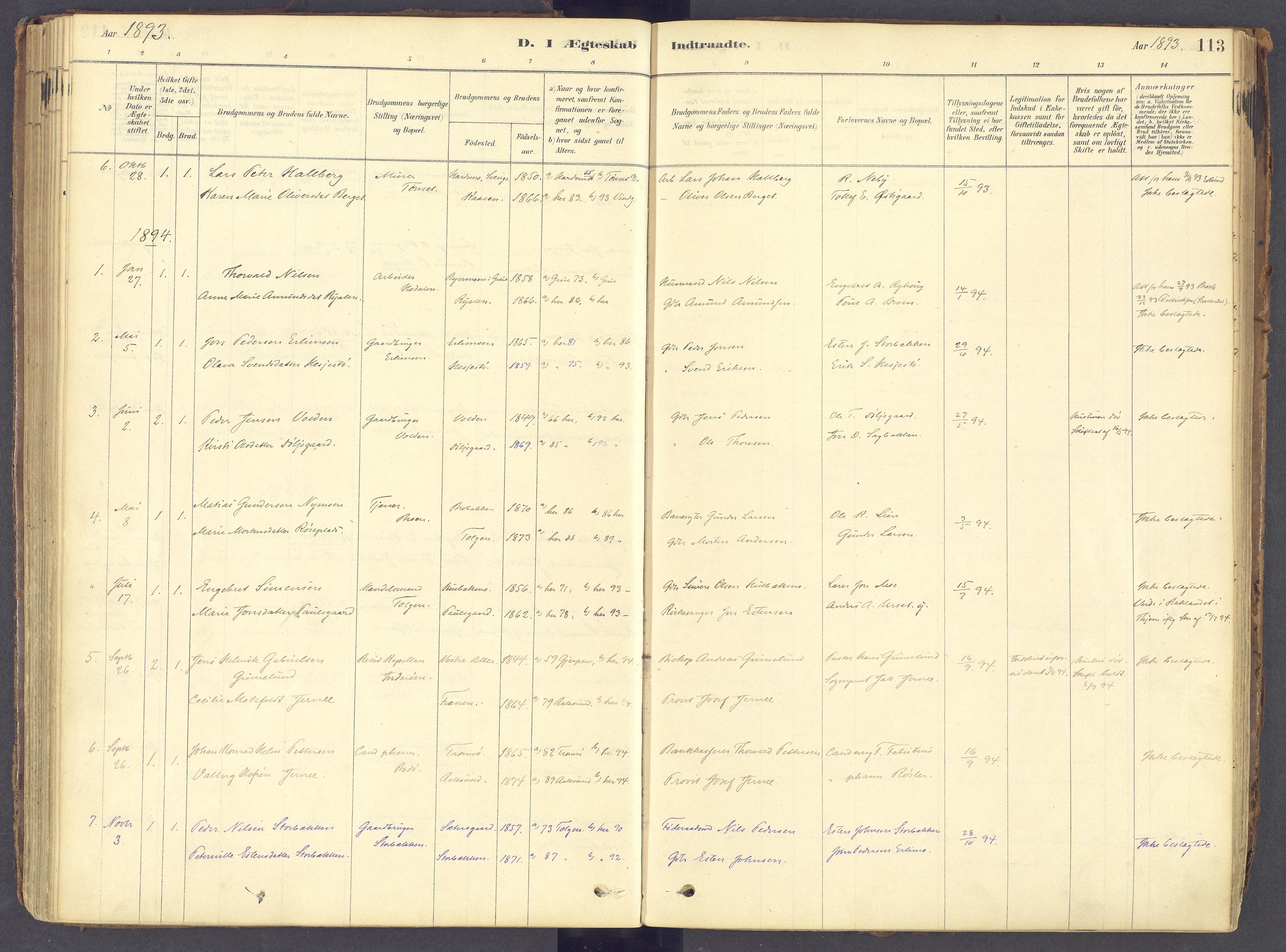 Tolga prestekontor, AV/SAH-PREST-062/K/L0011: Parish register (official) no. 11, 1877-1920, p. 113