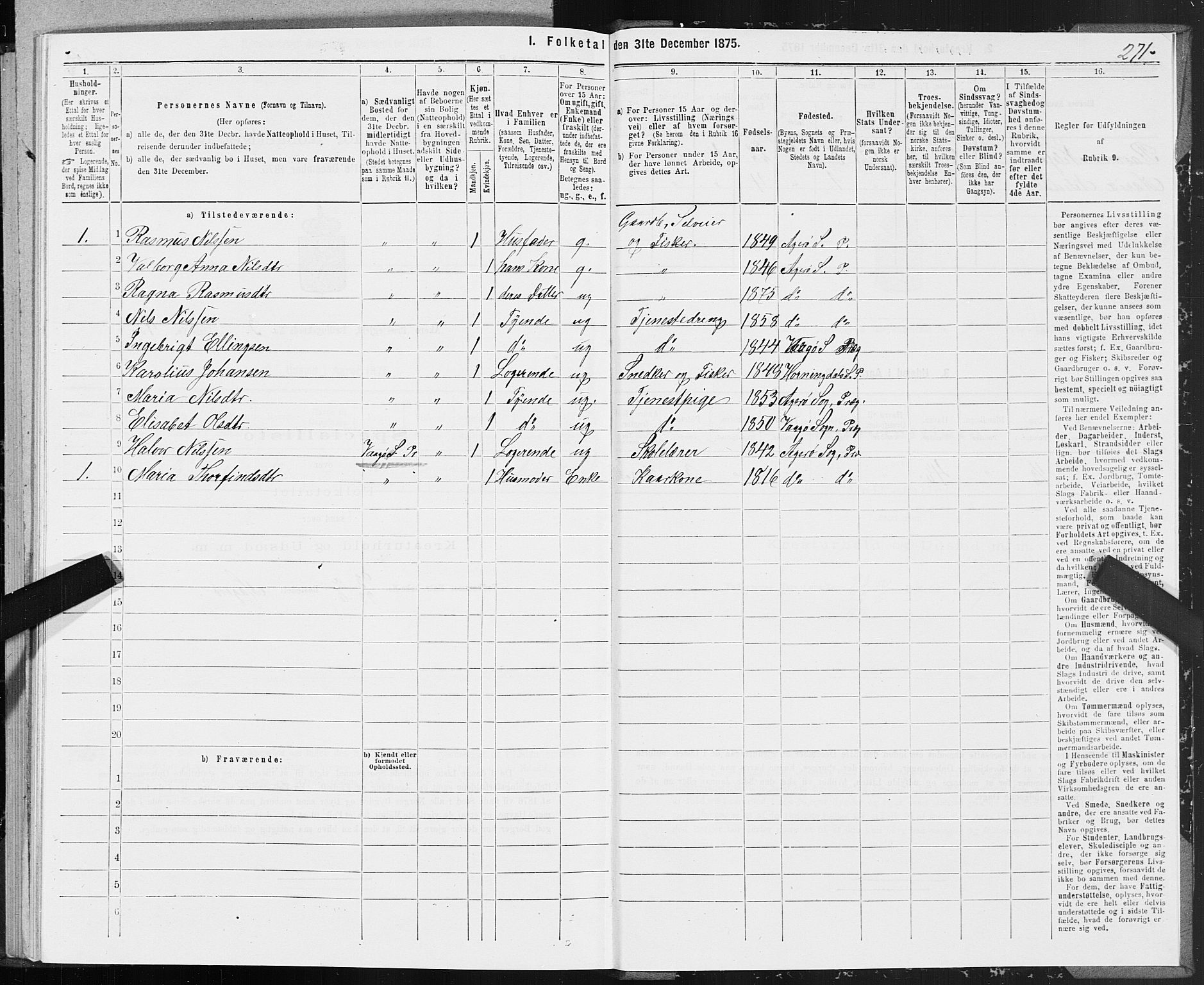 SAT, 1875 census for 1545P Aukra, 1875, p. 1271