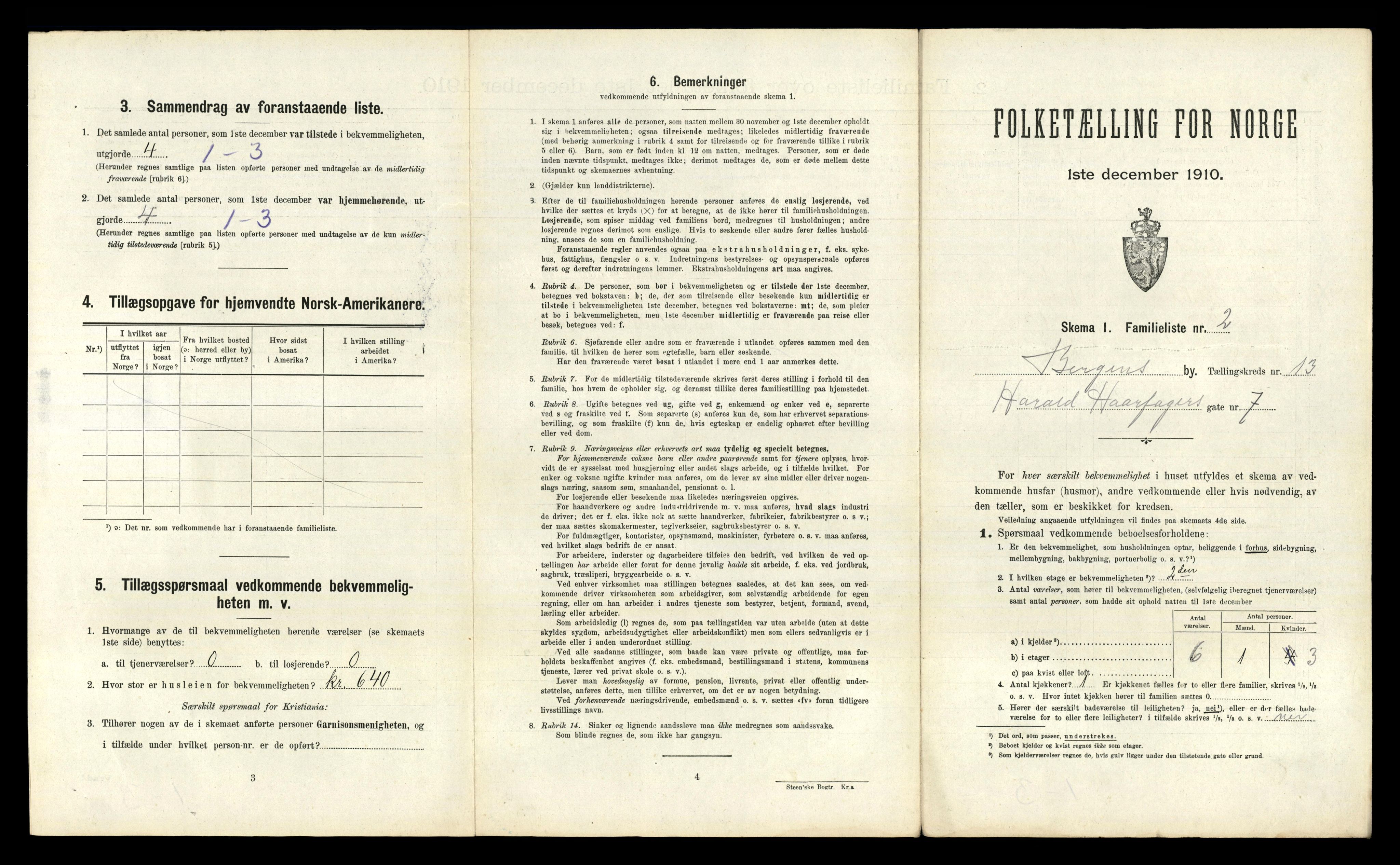 RA, 1910 census for Bergen, 1910, p. 4143