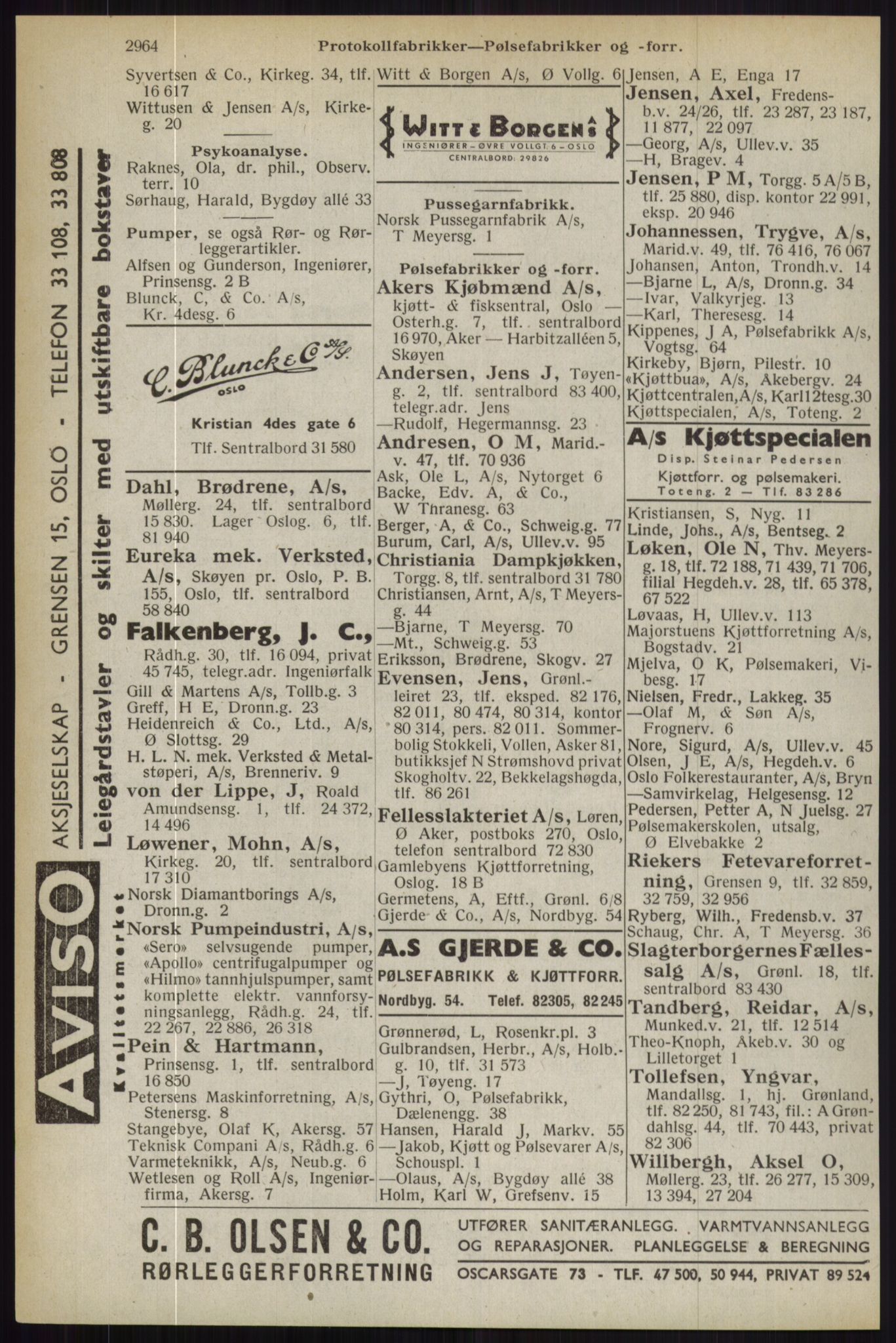 Kristiania/Oslo adressebok, PUBL/-, 1944, p. 2964