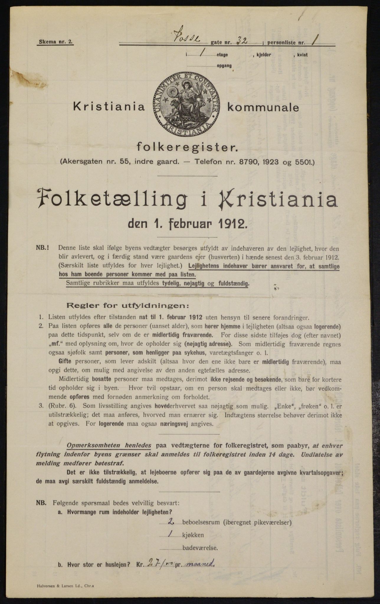 OBA, Municipal Census 1912 for Kristiania, 1912, p. 125521