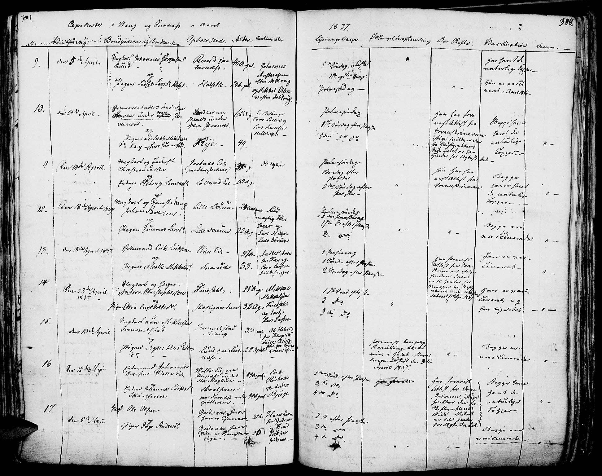 Vang prestekontor, Hedmark, AV/SAH-PREST-008/H/Ha/Haa/L0009: Parish register (official) no. 9, 1826-1841, p. 388