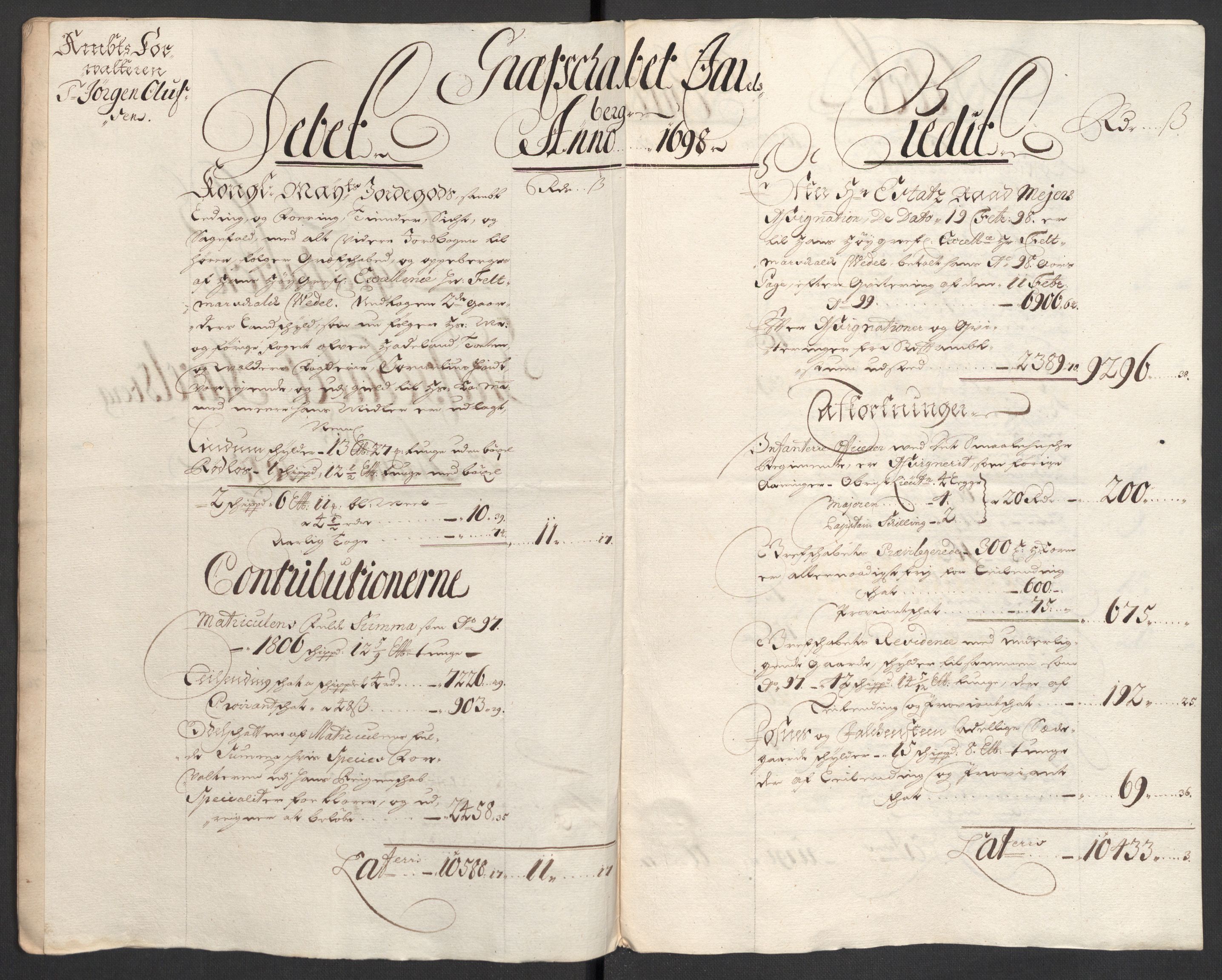 Rentekammeret inntil 1814, Reviderte regnskaper, Fogderegnskap, RA/EA-4092/R32/L1868: Fogderegnskap Jarlsberg grevskap, 1697-1699, p. 140