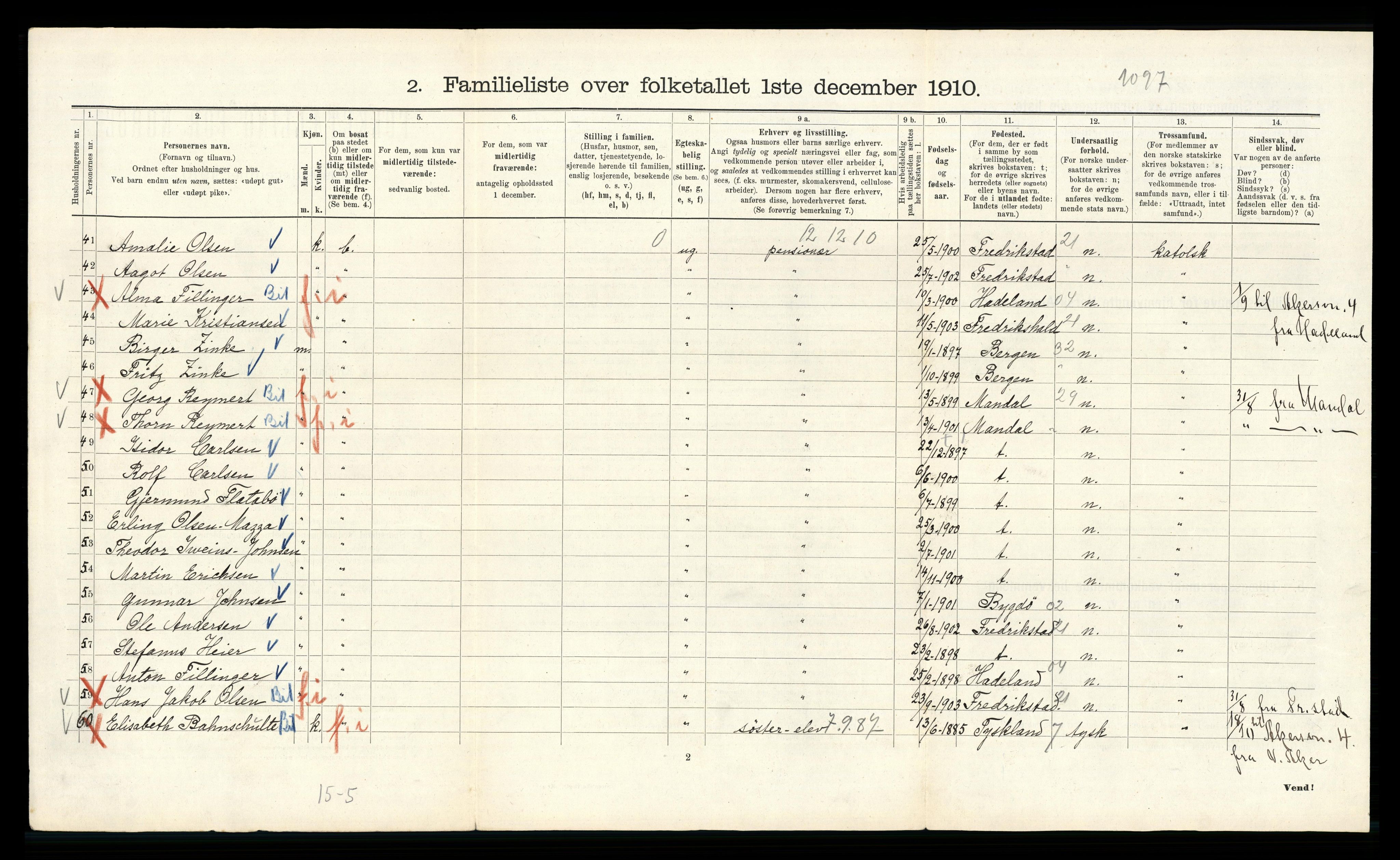 RA, 1910 census for Kristiania, 1910, p. 2310