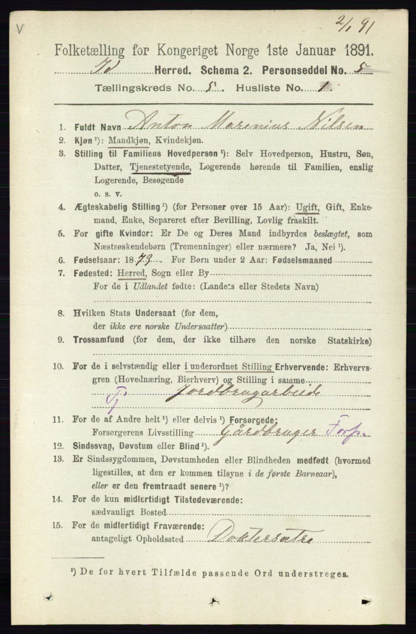 RA, 1891 census for 0117 Idd, 1891, p. 3230