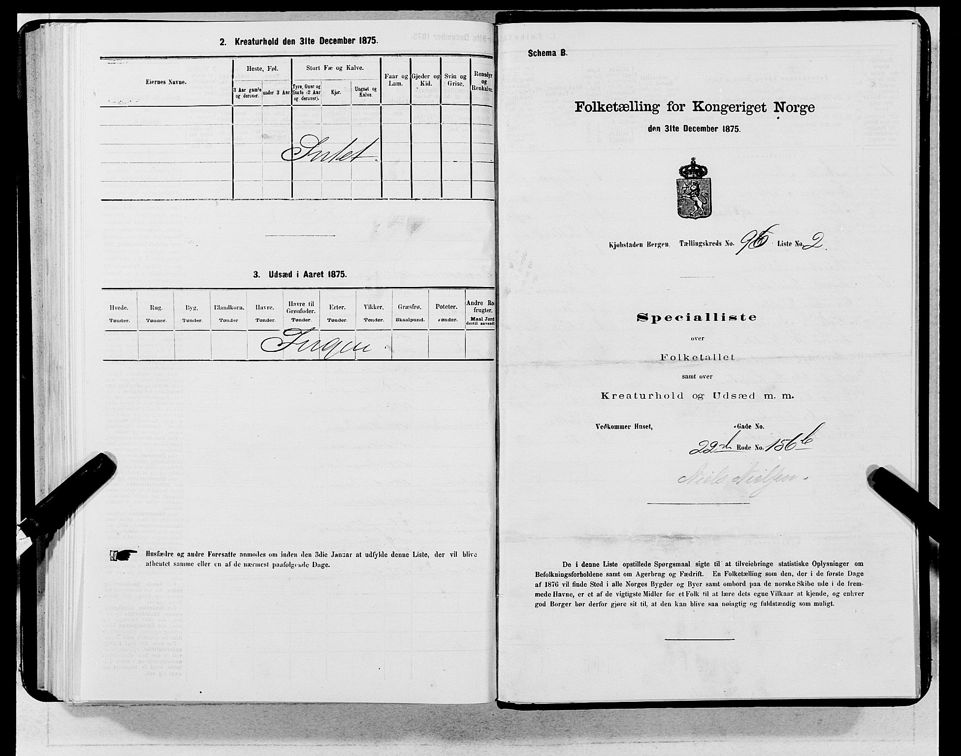 SAB, 1875 census for 1301 Bergen, 1875, p. 5162