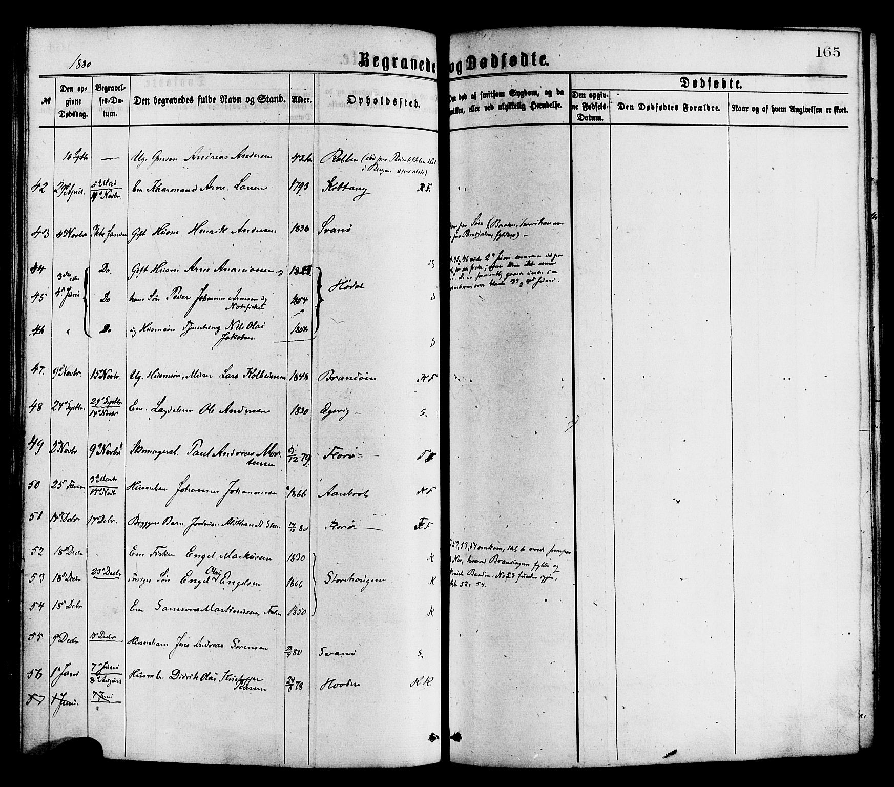 Kinn sokneprestembete, SAB/A-80801/H/Haa/Haaa/L0013: Parish register (official) no. A 13, 1870-1885, p. 165