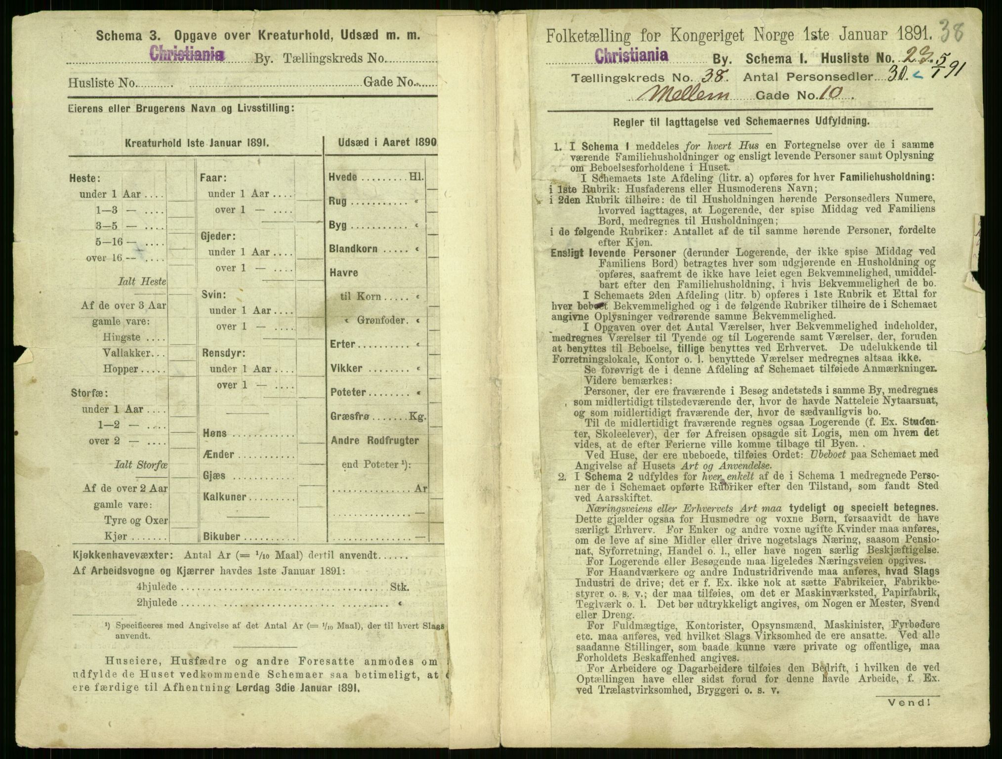 RA, 1891 census for 0301 Kristiania, 1891, p. 21272