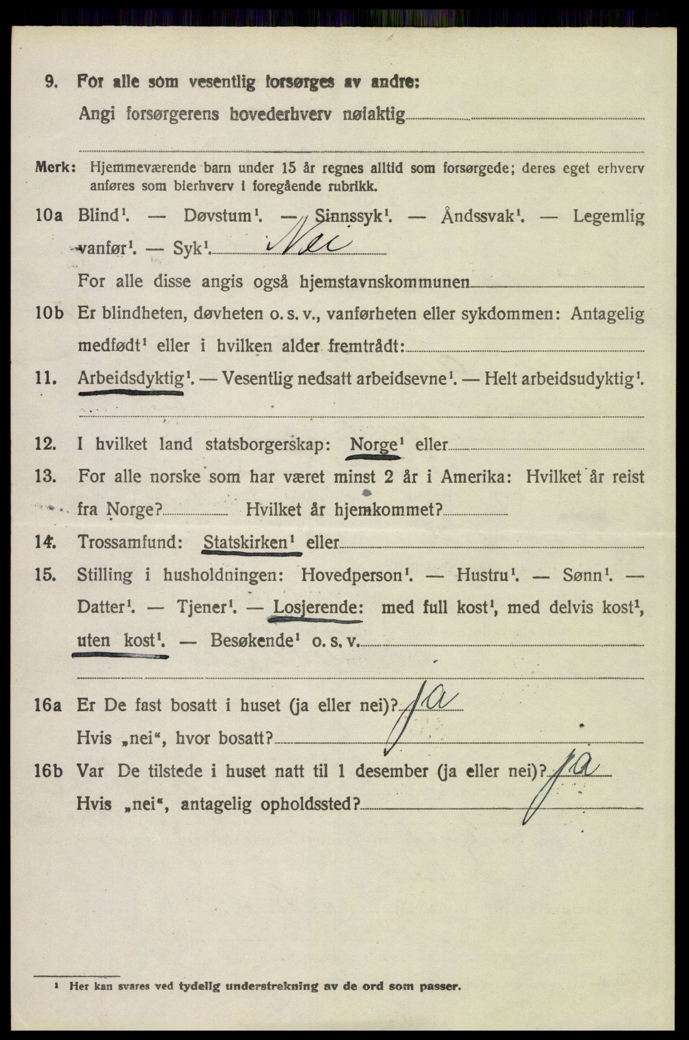 SAH, 1920 census for Elverum, 1920, p. 13559