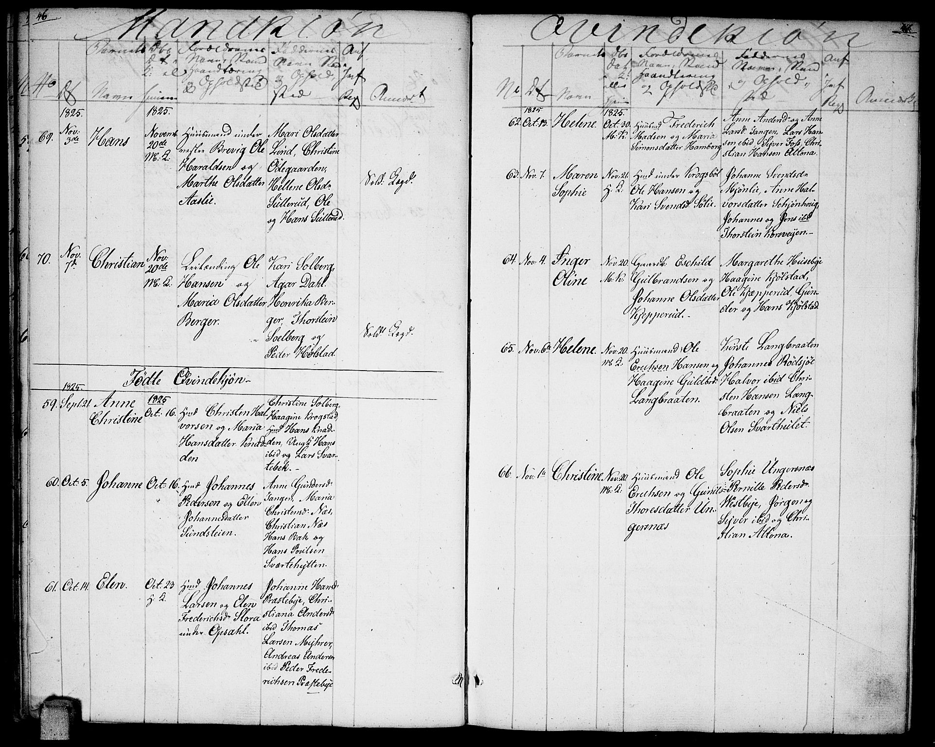 Enebakk prestekontor Kirkebøker, AV/SAO-A-10171c/F/Fa/L0007: Parish register (official) no. I 7, 1823-1832, p. 46-47