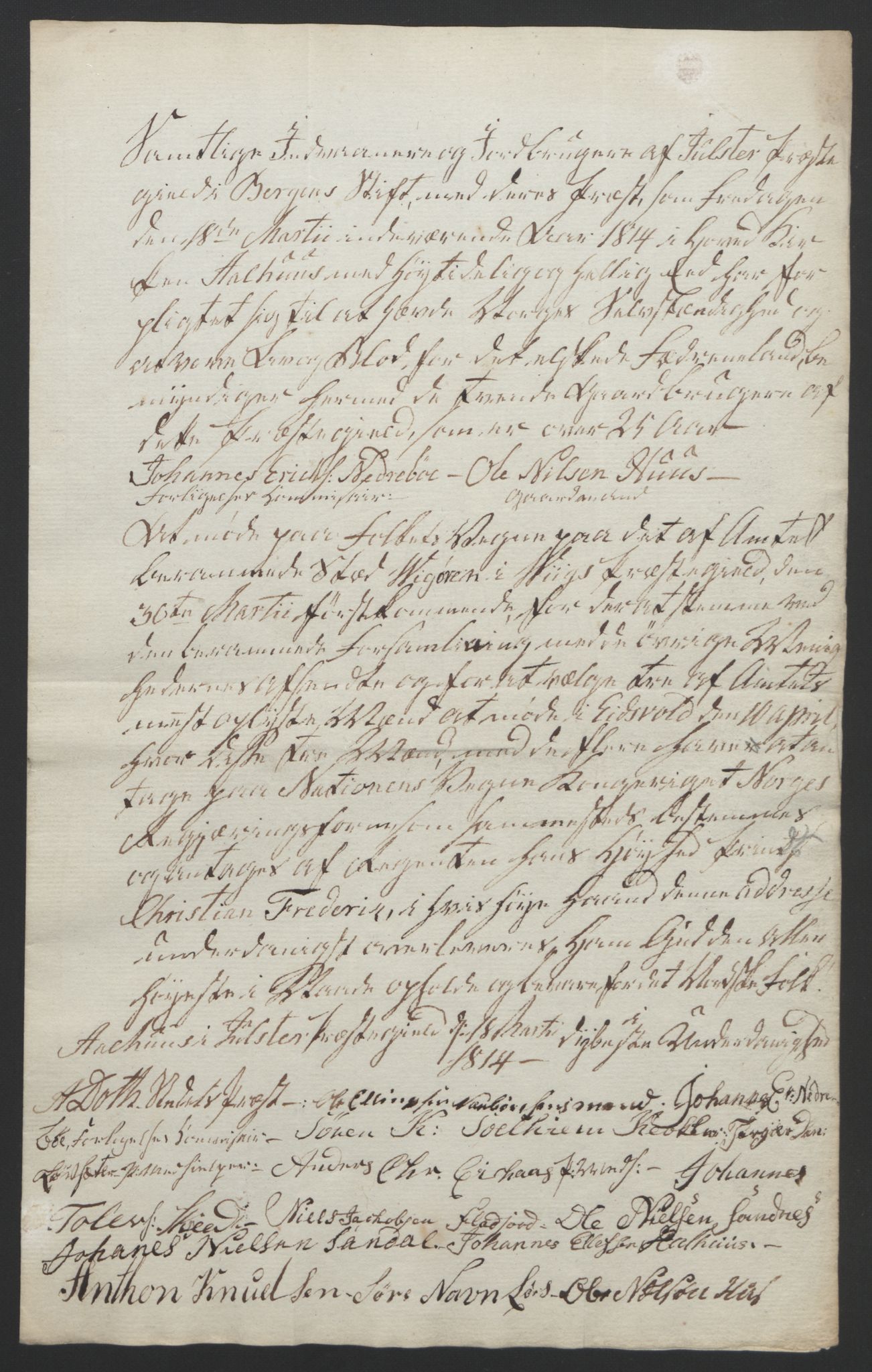 Statsrådssekretariatet, RA/S-1001/D/Db/L0008: Fullmakter for Eidsvollsrepresentantene i 1814. , 1814, p. 332