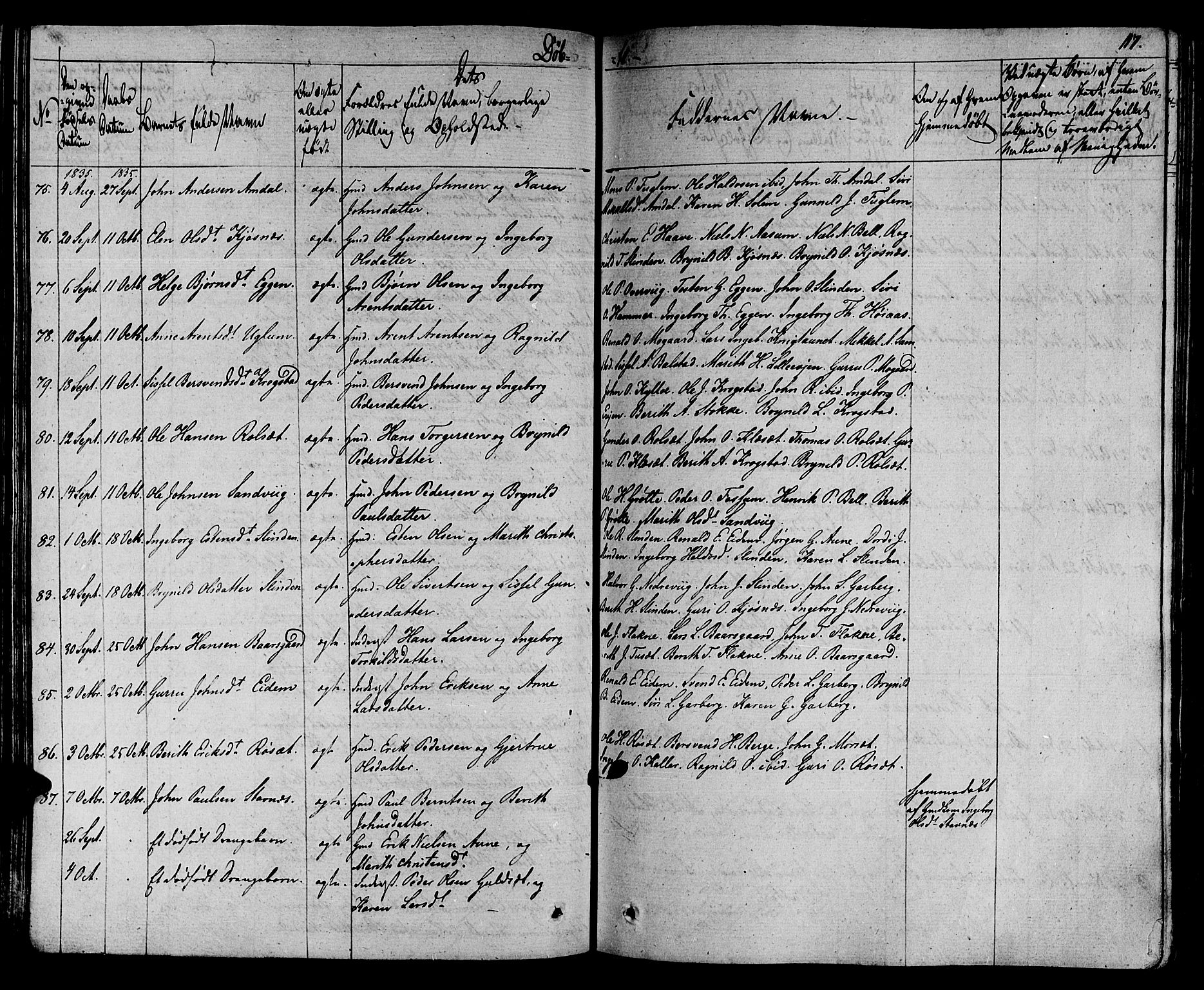 Ministerialprotokoller, klokkerbøker og fødselsregistre - Sør-Trøndelag, AV/SAT-A-1456/695/L1143: Parish register (official) no. 695A05 /1, 1824-1842, p. 117