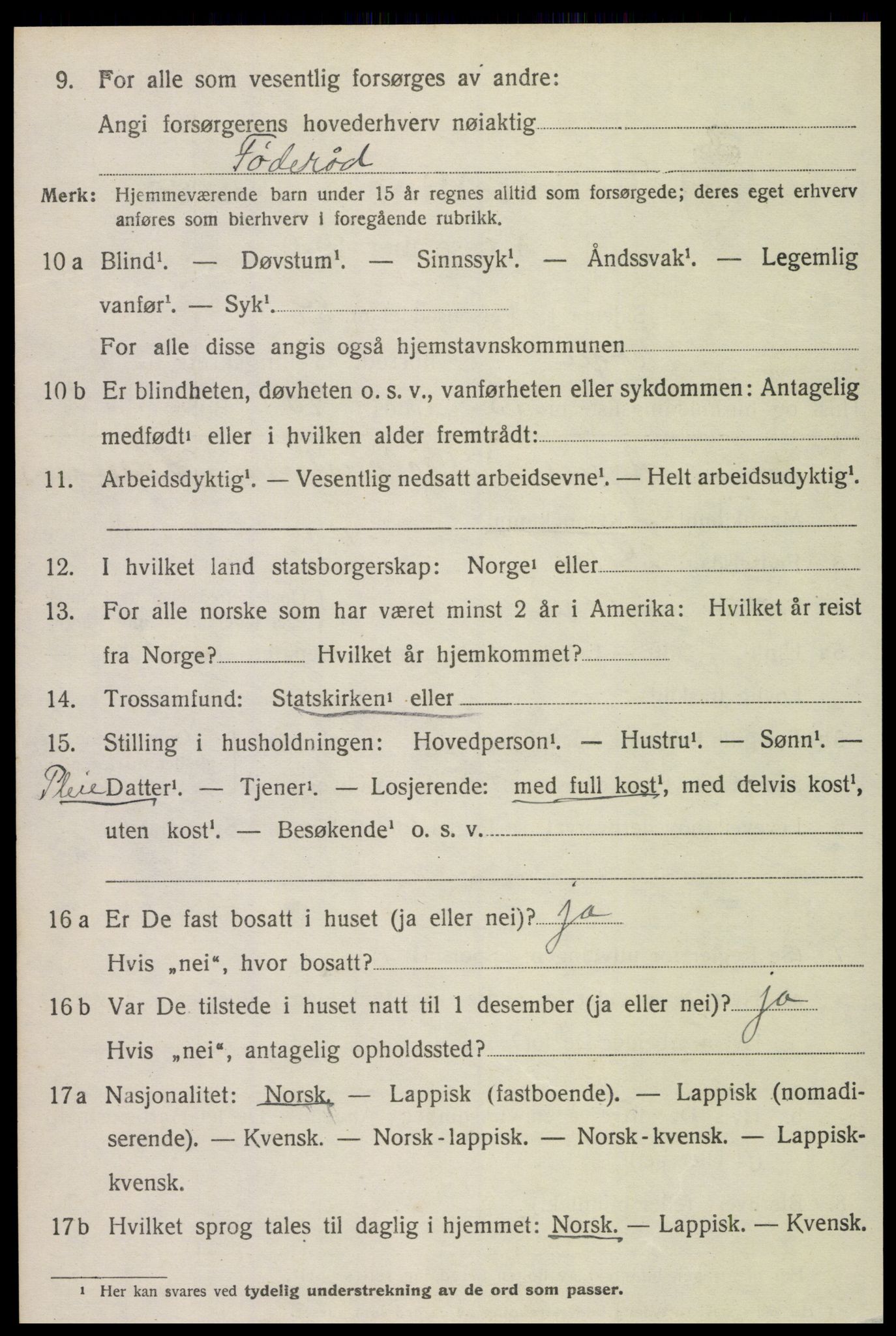 SAT, 1920 census for Skogn, 1920, p. 4772