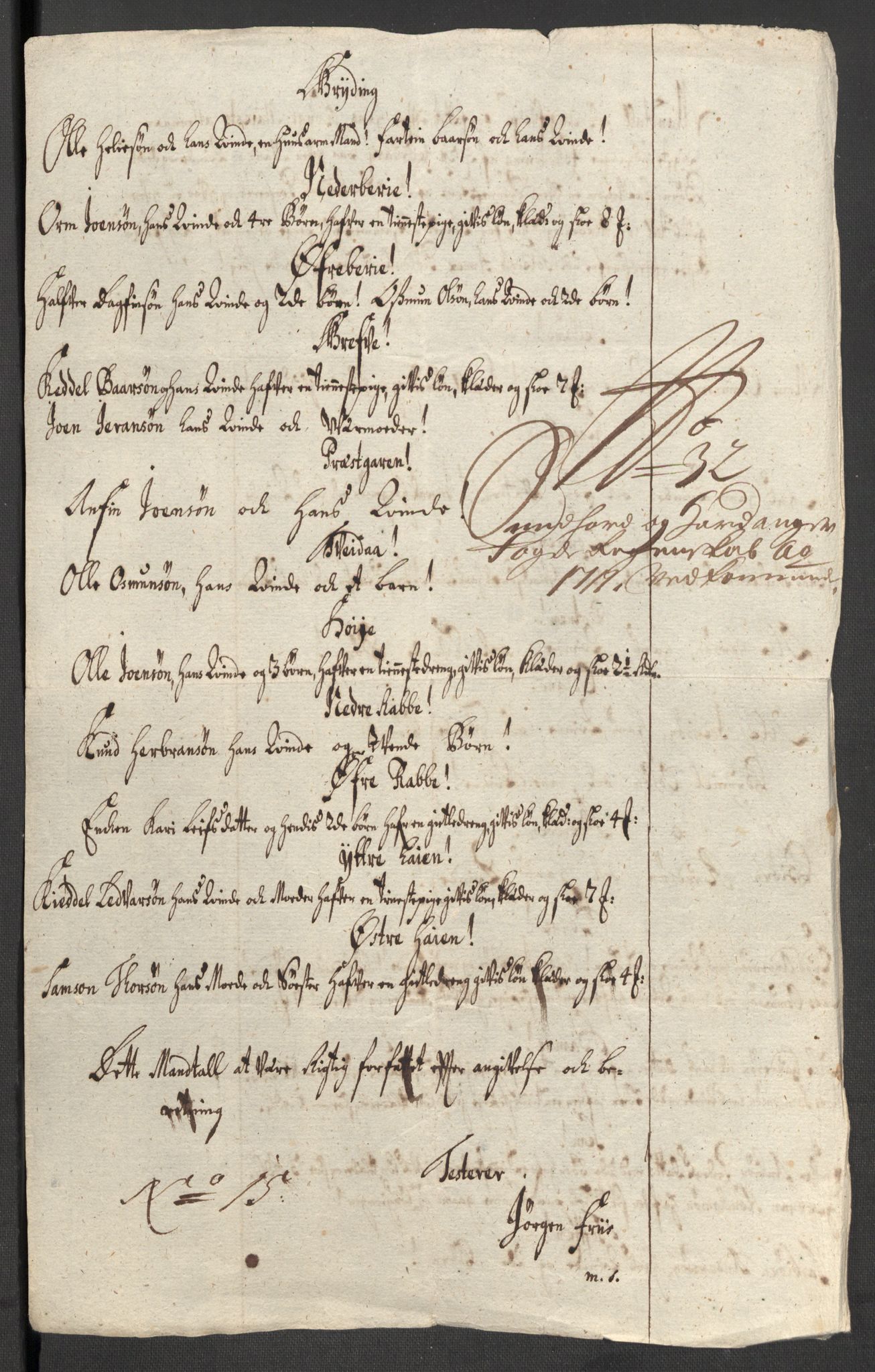 Rentekammeret inntil 1814, Reviderte regnskaper, Fogderegnskap, RA/EA-4092/R48/L2987: Fogderegnskap Sunnhordland og Hardanger, 1711, p. 697