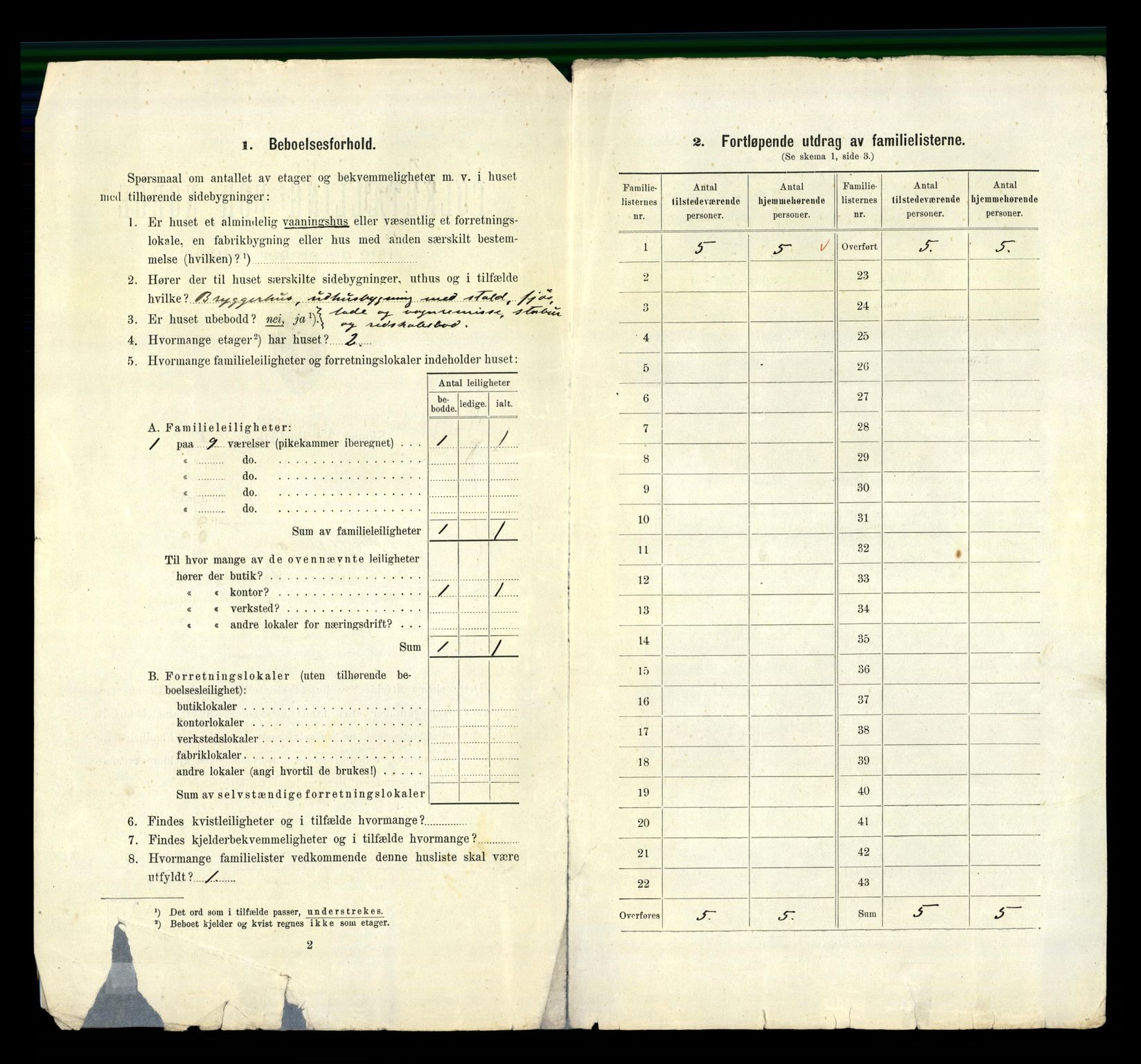 RA, 1910 census for Trondheim, 1910, p. 284