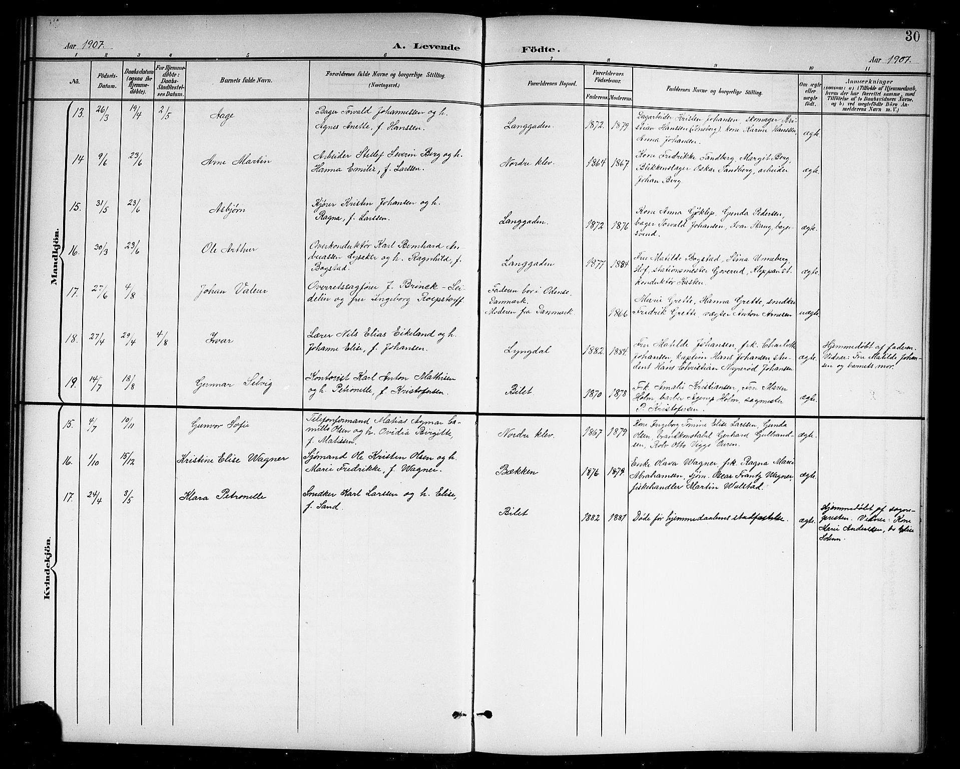 Holmestrand kirkebøker, AV/SAKO-A-346/G/Ga/L0006: Parish register (copy) no. 6, 1901-1923, p. 30