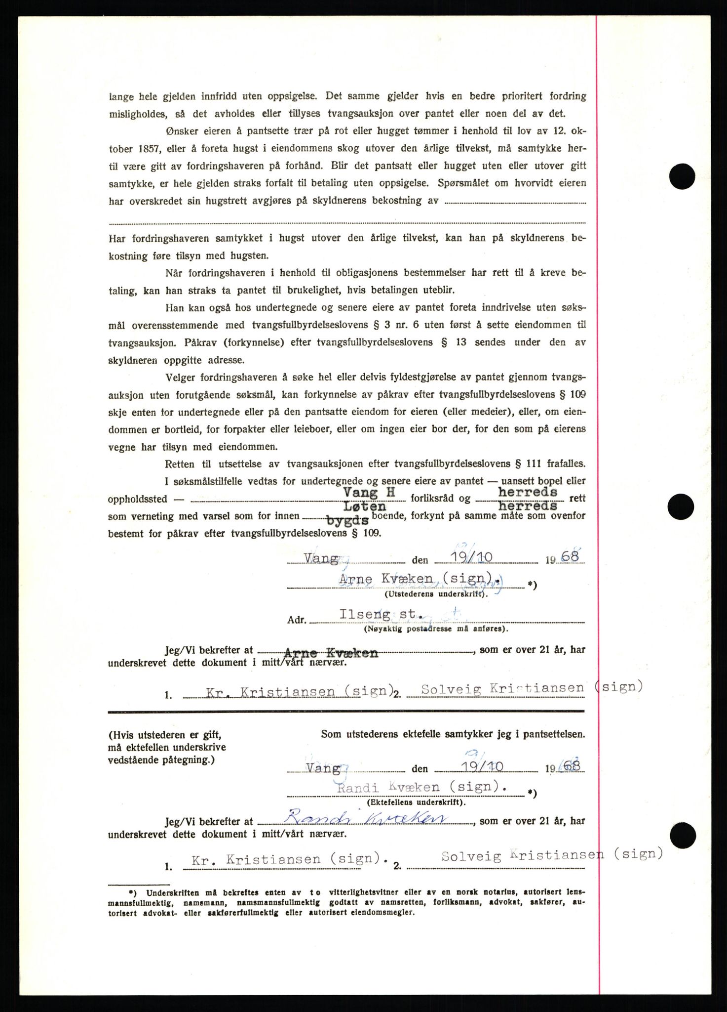 Nord-Hedmark sorenskriveri, AV/SAH-TING-012/H/Hb/Hbf/L0077: Mortgage book no. B77, 1968-1969, Diary no: : 5526/1968