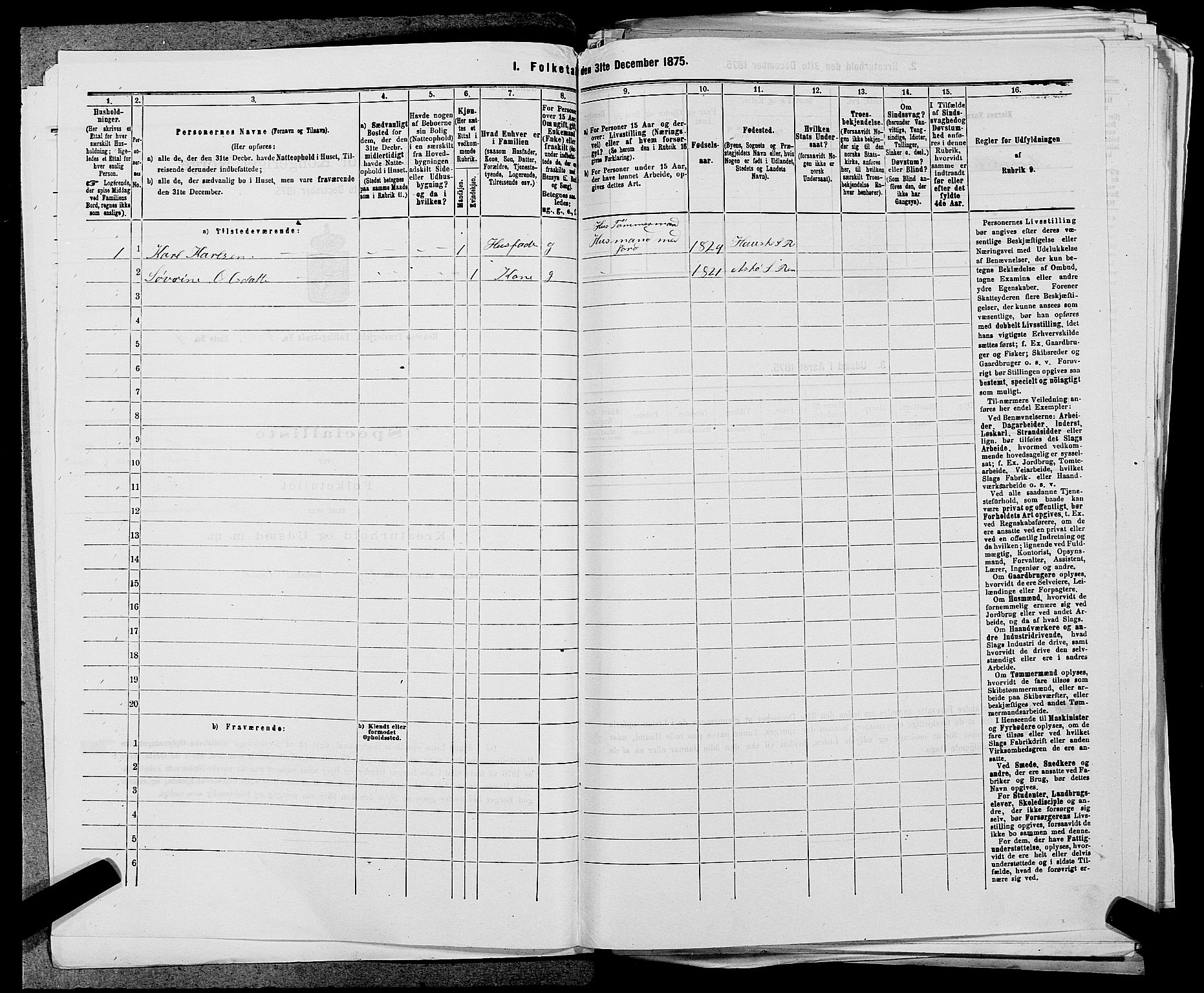 SAST, 1875 census for 1142P Rennesøy, 1875, p. 577