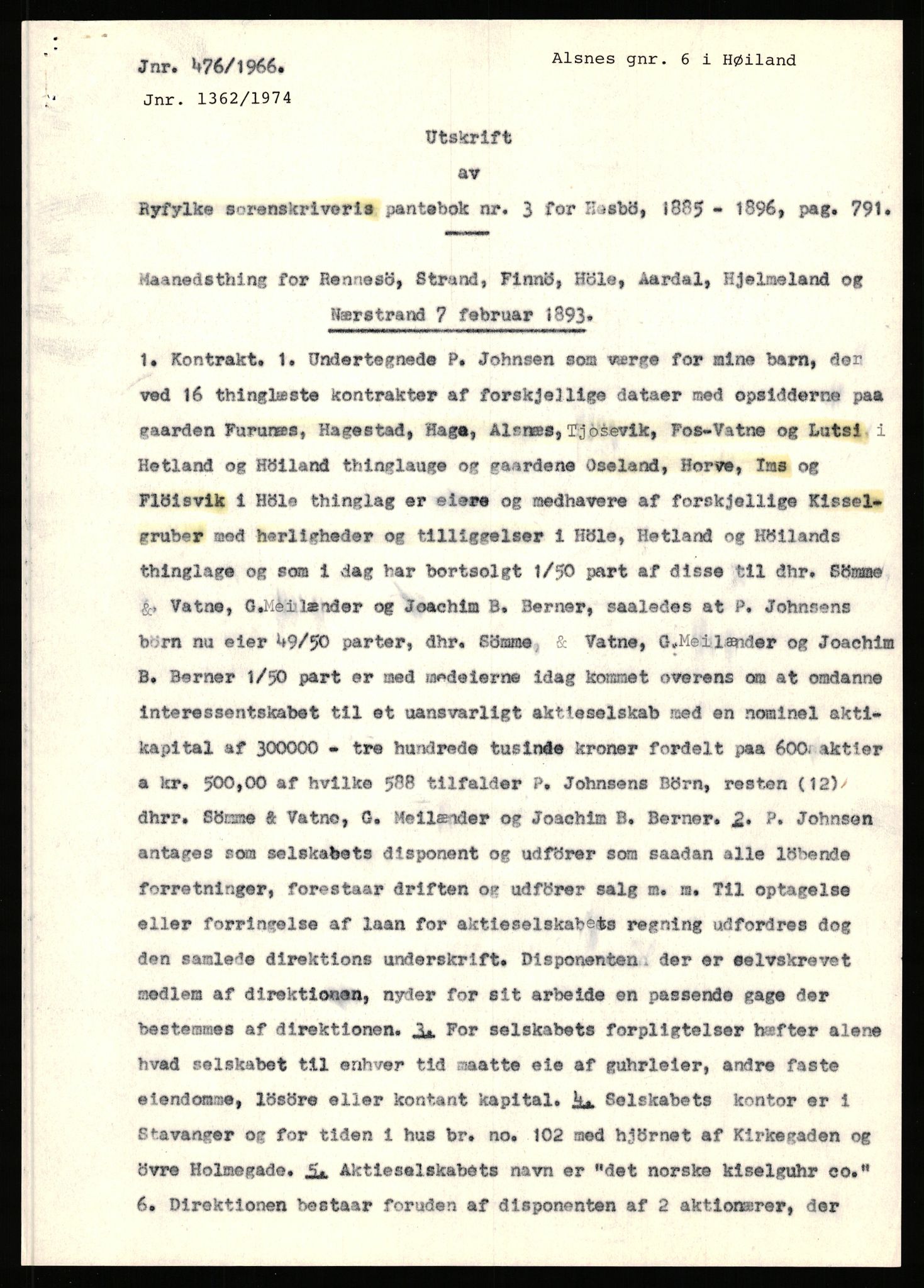 Statsarkivet i Stavanger, AV/SAST-A-101971/03/Y/Yj/L0001: Avskrifter sortert etter gårdsnavn: Abeland - Alvs-Eike, 1750-1930, p. 360