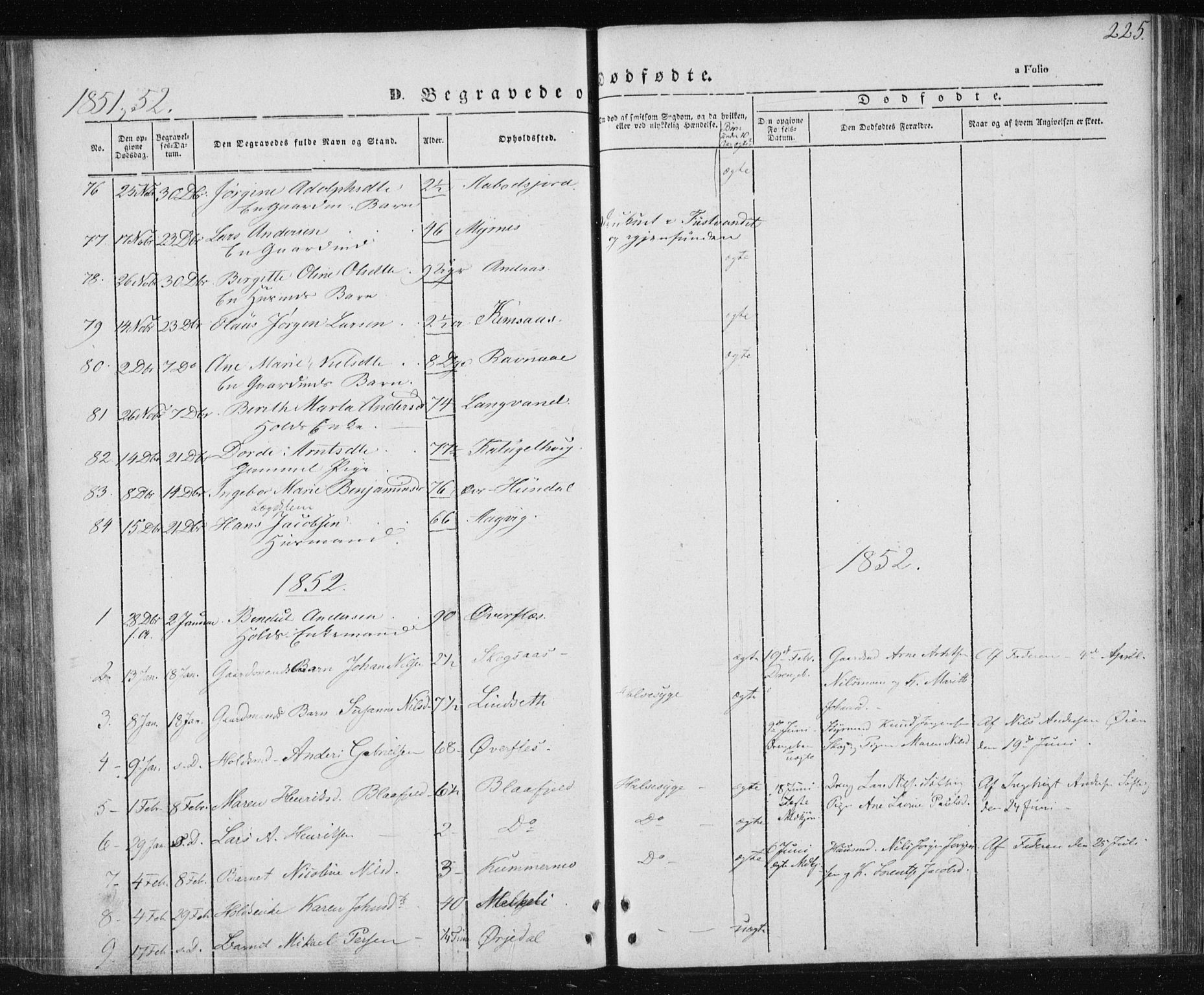 Ministerialprotokoller, klokkerbøker og fødselsregistre - Nordland, AV/SAT-A-1459/820/L0291: Parish register (official) no. 820A12, 1846-1854, p. 225