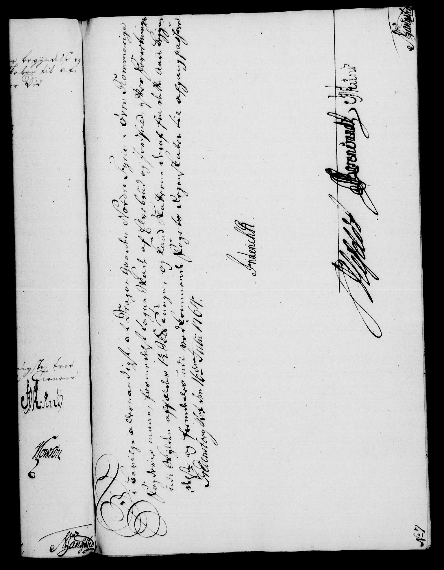 Rentekammeret, Kammerkanselliet, RA/EA-3111/G/Gf/Gfa/L0046: Norsk relasjons- og resolusjonsprotokoll (merket RK 52.46), 1764, p. 268