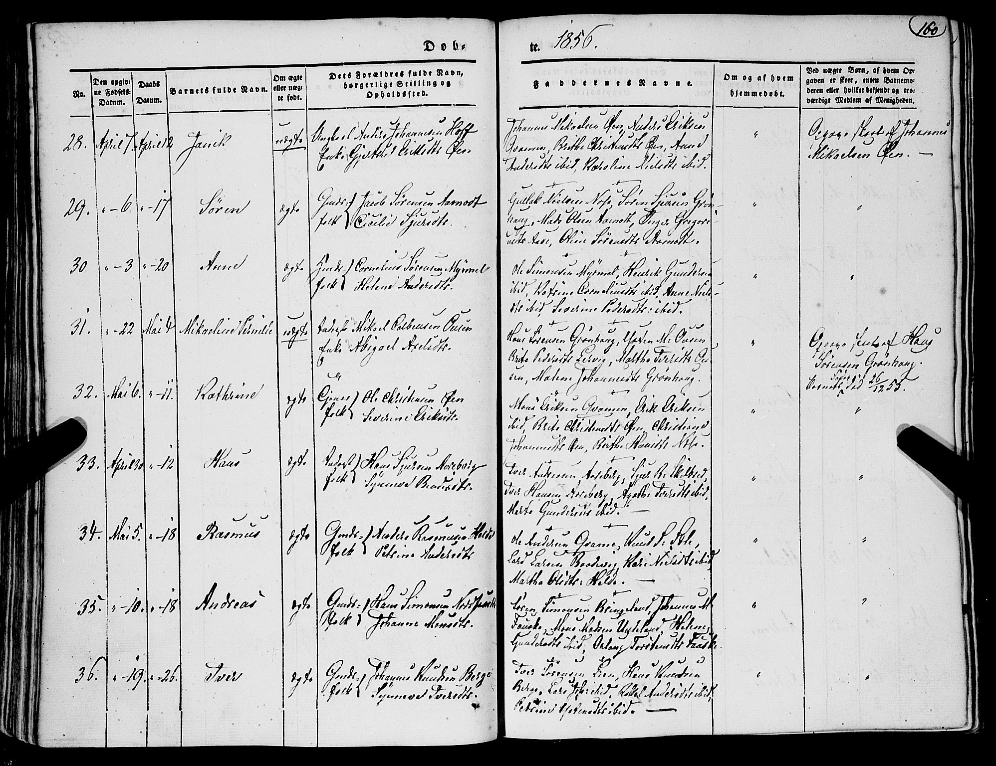 Gaular sokneprestembete, AV/SAB-A-80001/H/Haa: Parish register (official) no. A 4I, 1840-1859, p. 160