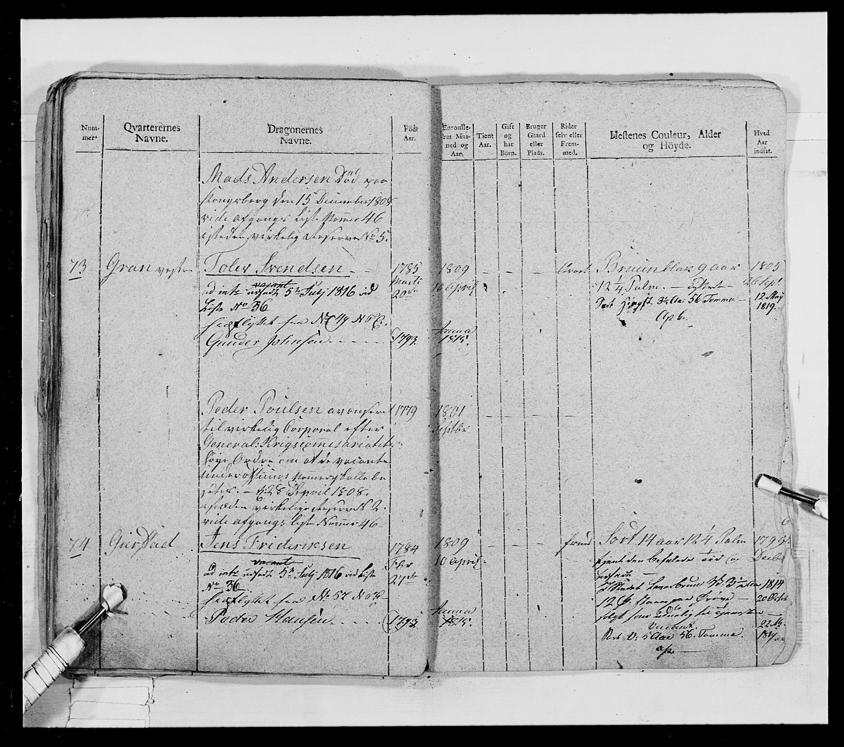 Generalitets- og kommissariatskollegiet, Det kongelige norske kommissariatskollegium, AV/RA-EA-5420/E/Eh/L0018: Opplandske dragonregiment, 1810-1811, p. 235