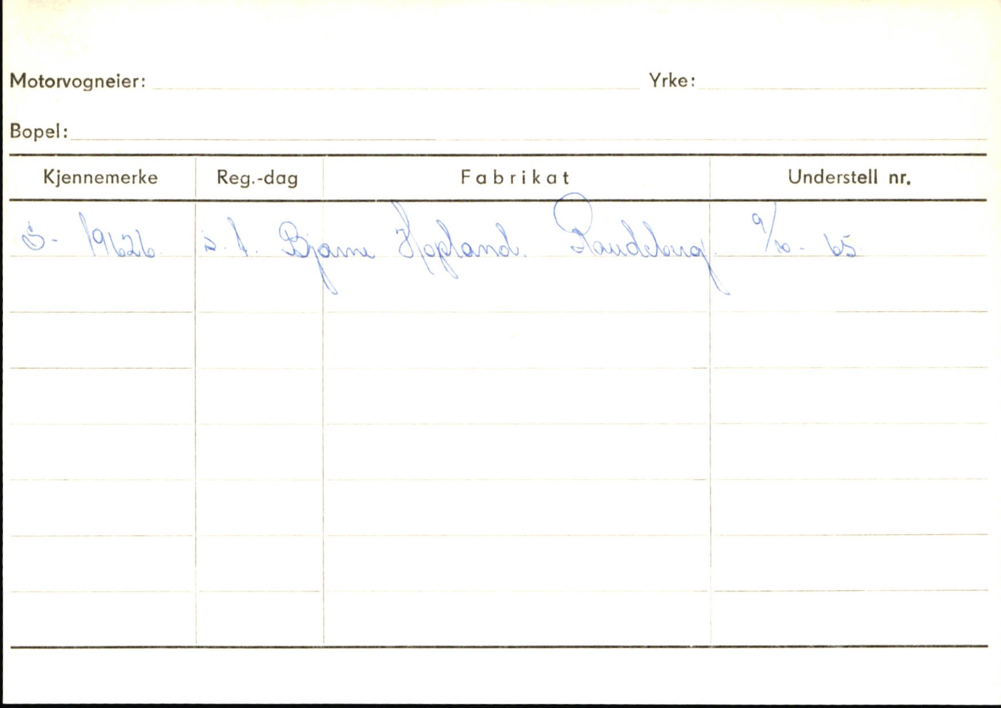 Statens vegvesen, Sogn og Fjordane vegkontor, AV/SAB-A-5301/4/F/L0145: Registerkort Vågsøy S-Å. Årdal I-P, 1945-1975, p. 40